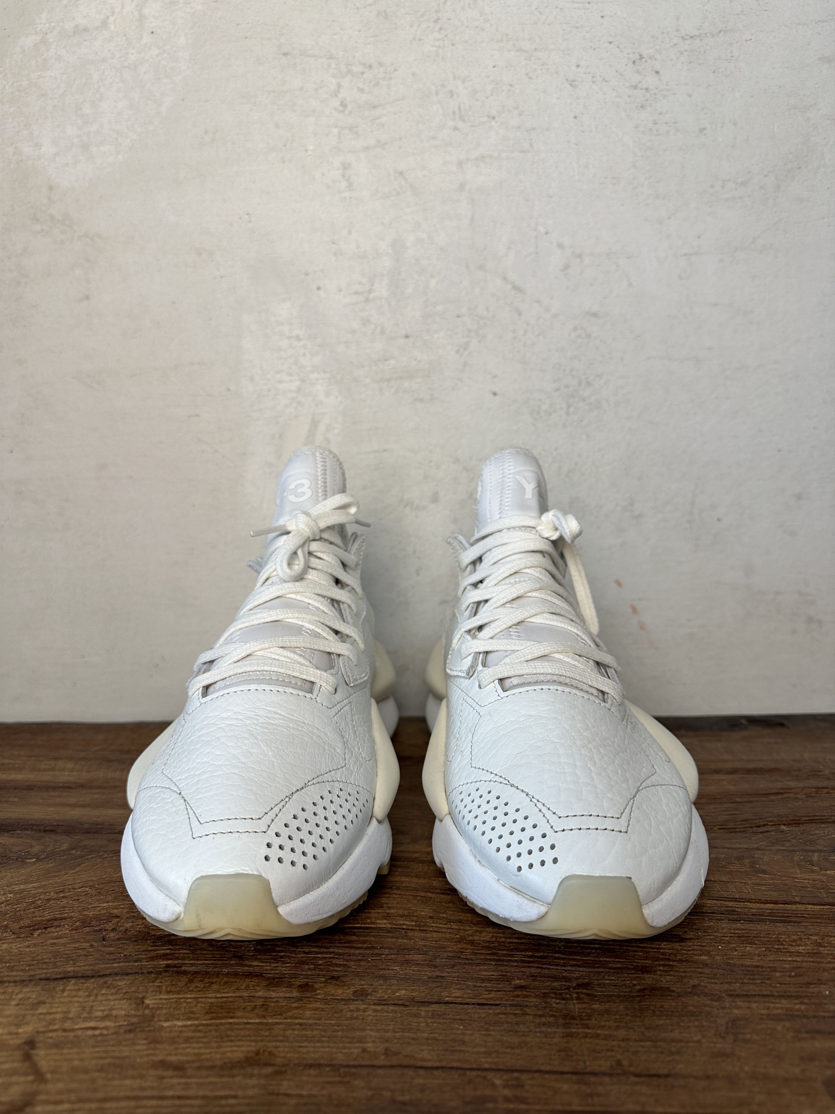Adidas Y-3 Kaiwa Leather White Size US 10.5 / EU 43-44 - 6 Thumbnail