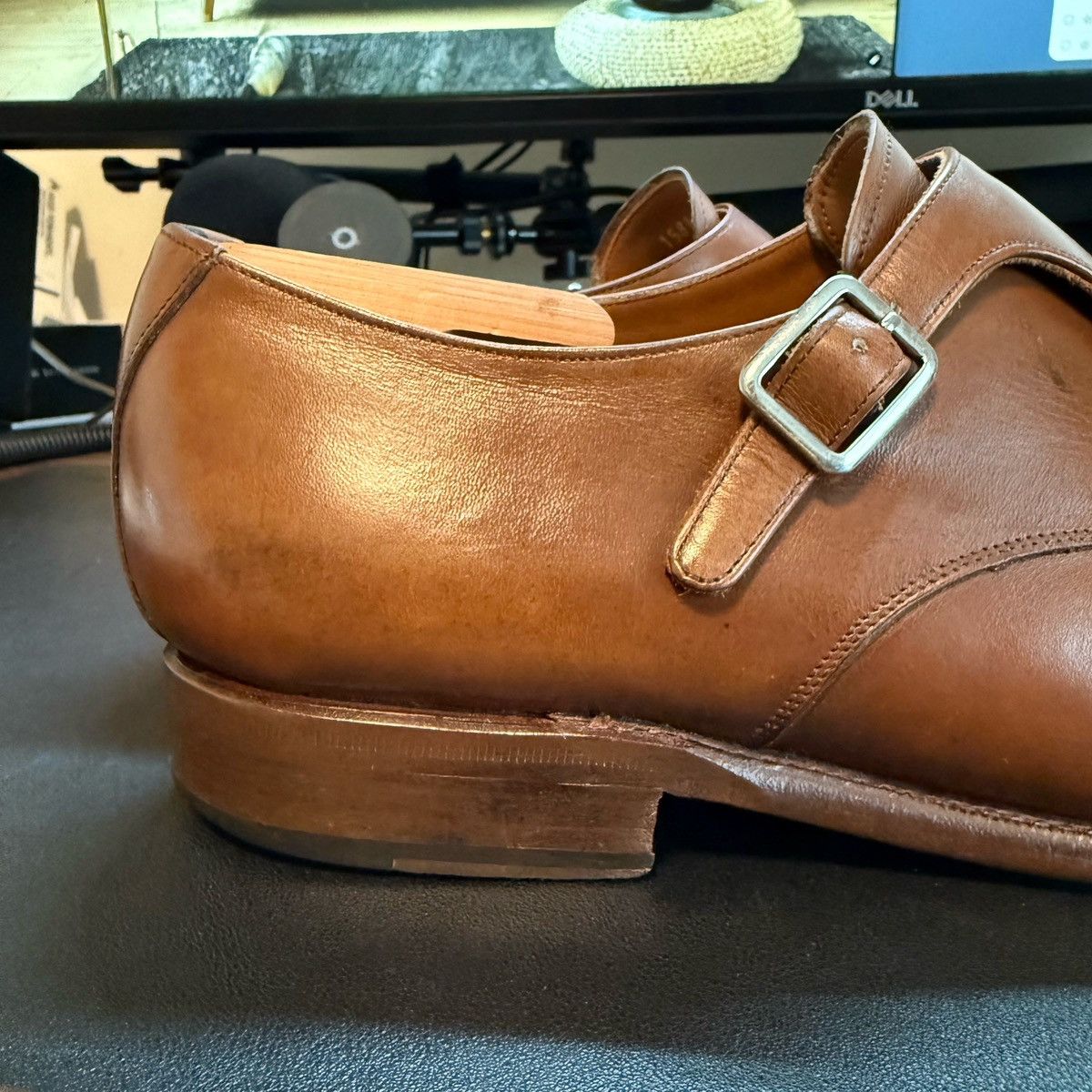 Meermin Meermin Double Monk Strap – Tan Calf – UK 10 / US 11D Size US 11 / EU 44 - 8 Thumbnail