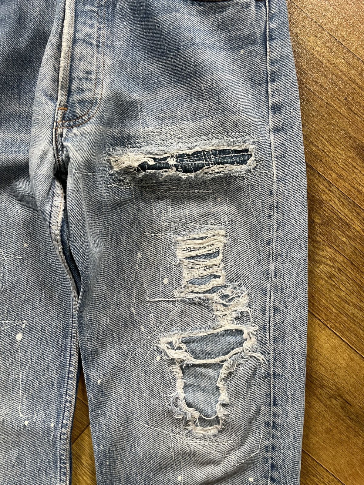 Levi's × Levi's Vintage Clothing × Vintage Crazy Vintage 501 Distressed Denim Size US 30 / EU 46 - 8 Thumbnail