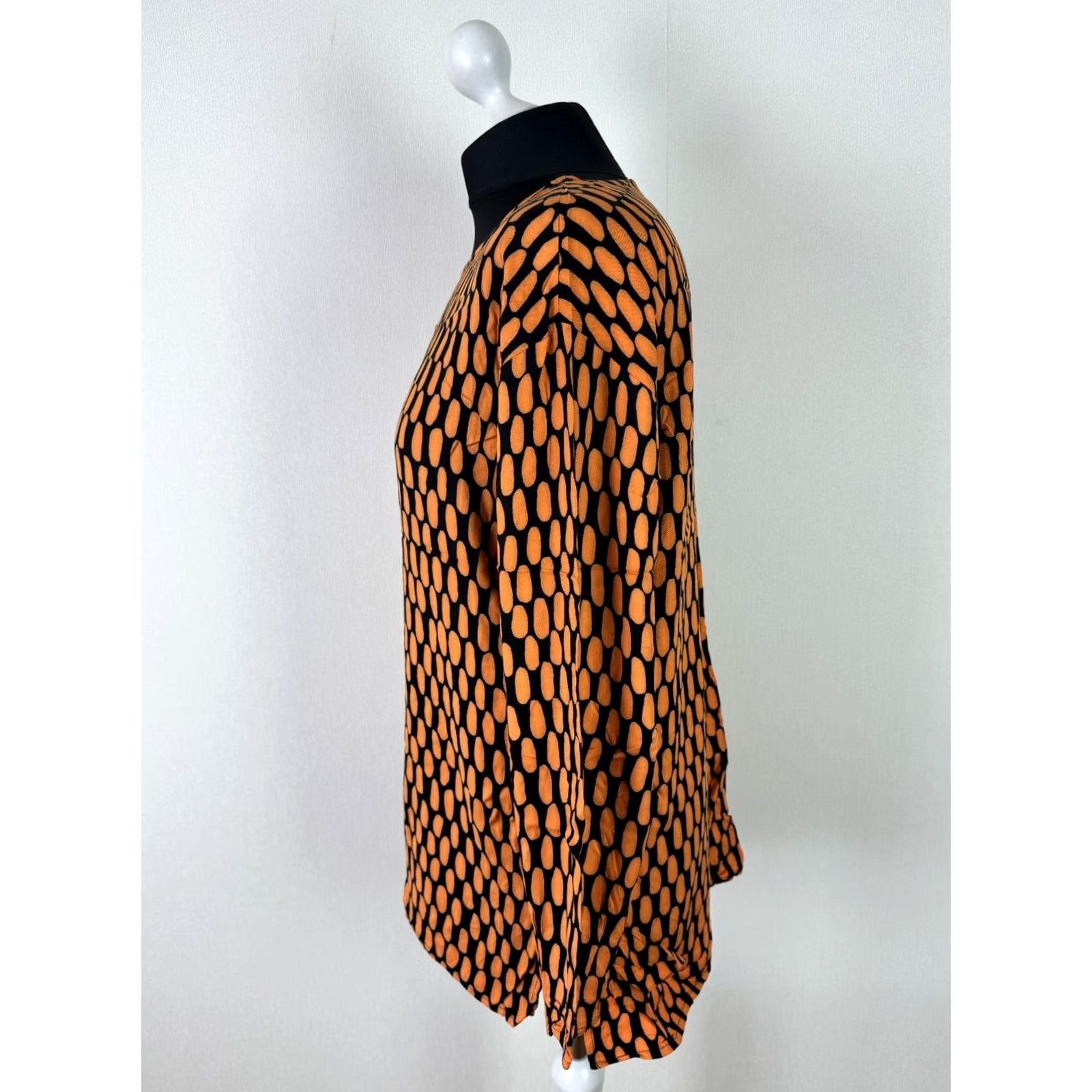 Marimekko Marimekko Eanni Asema Finland womens orange black shirt tunic L Size L / US 10 / IT 46 - 2 Thumbnail