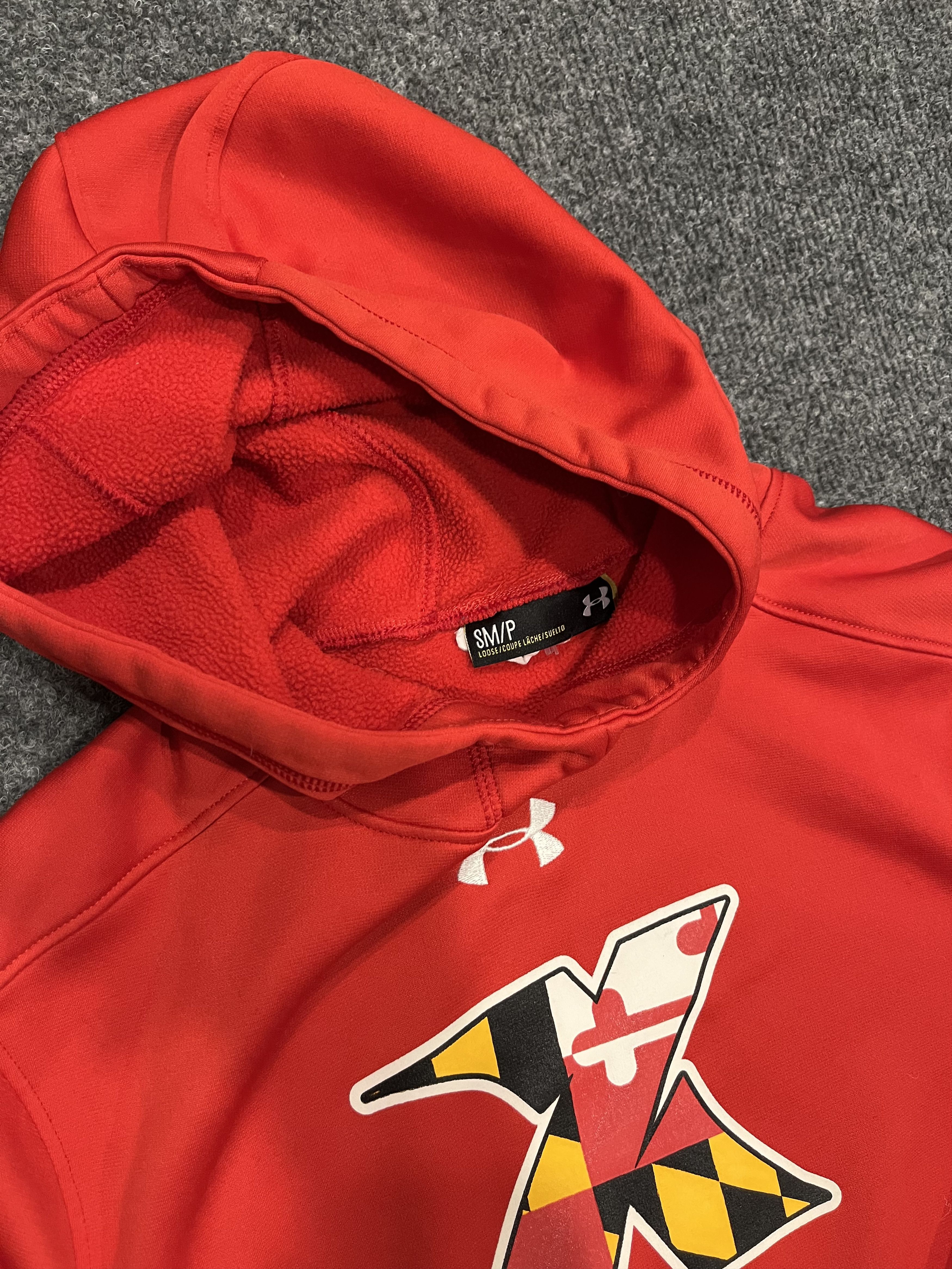 Under Armour underarmour hoodie size small sm/p maryland terps red pullov Size US S / EU 44-46 / 1 - 2 Thumbnail