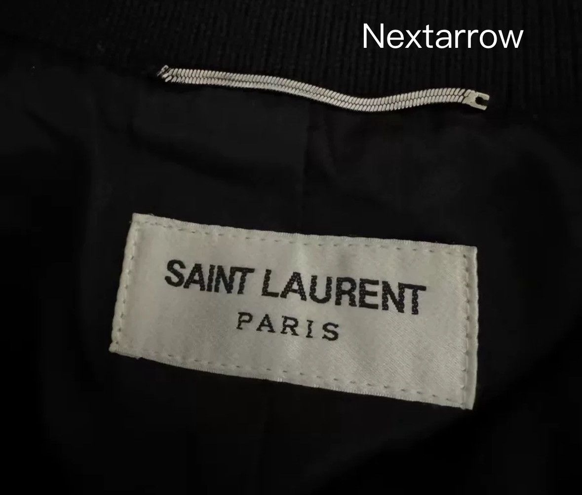 Saint Laurent Paris × Yves Saint Laurent Saint Laurent SLP black and white Teddy baseball jacket Size US S / EU 44-46 / 1 - 2 Thumbnail