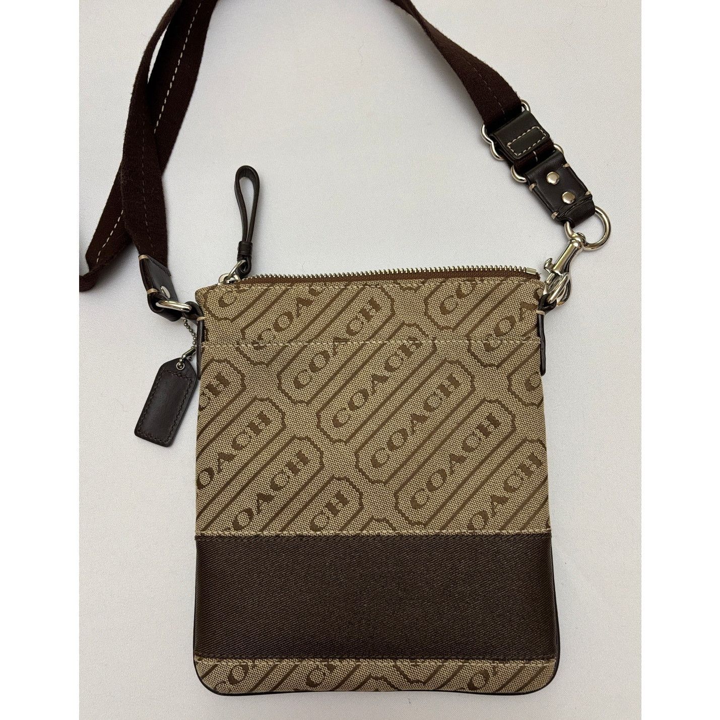 Coach COACH Signature Stripe Adjustable Strap Crossbody Bag Purse Size ONE SIZE - 6 Thumbnail