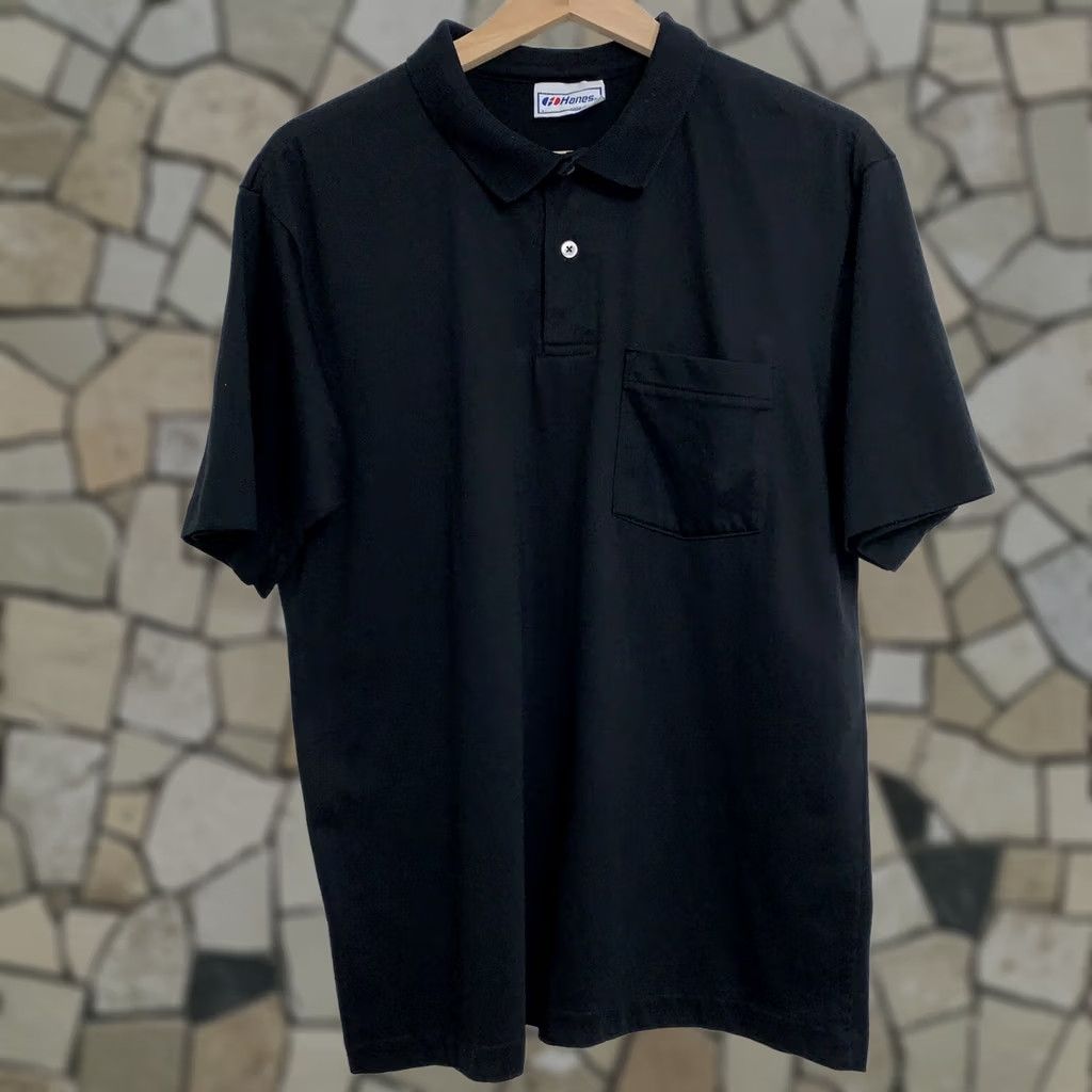 Hanes VINTAGE The Plague Dart Player Team Polo T-Shirt Shirt Sleeve 90s Black Large Size US L / EU 52-54 / 3 - 1 Thumbnail