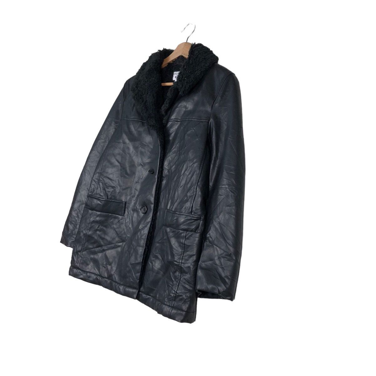 Japanese Brand 🔥Vtg Leather Jacket Biker Shearling Ines De La Fressange Size US M / EU 48-50 / 2 - 2 Thumbnail