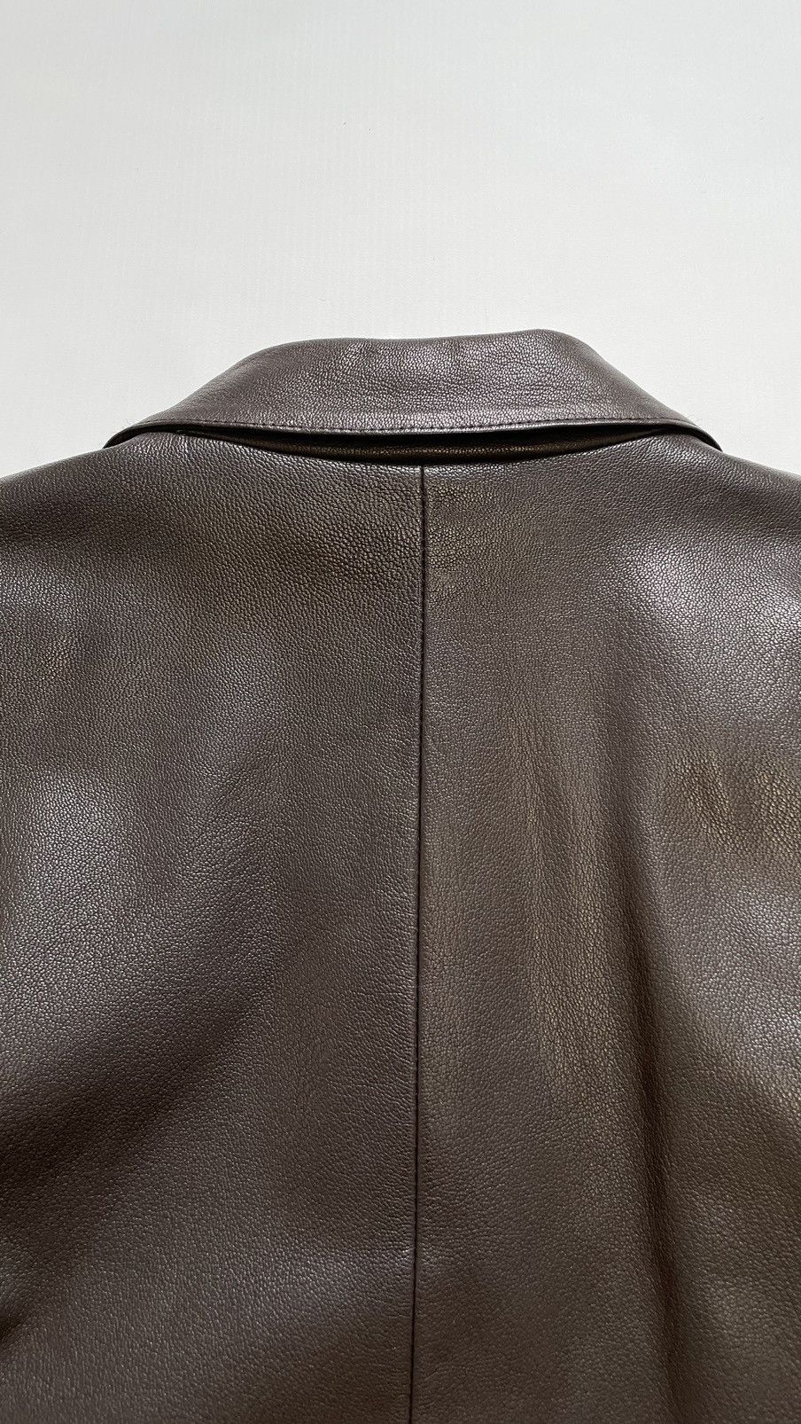 Prada A/W 2000 Button Front Brown Leather Jacket Size US S / EU 44-46 / 1 - 14 Thumbnail