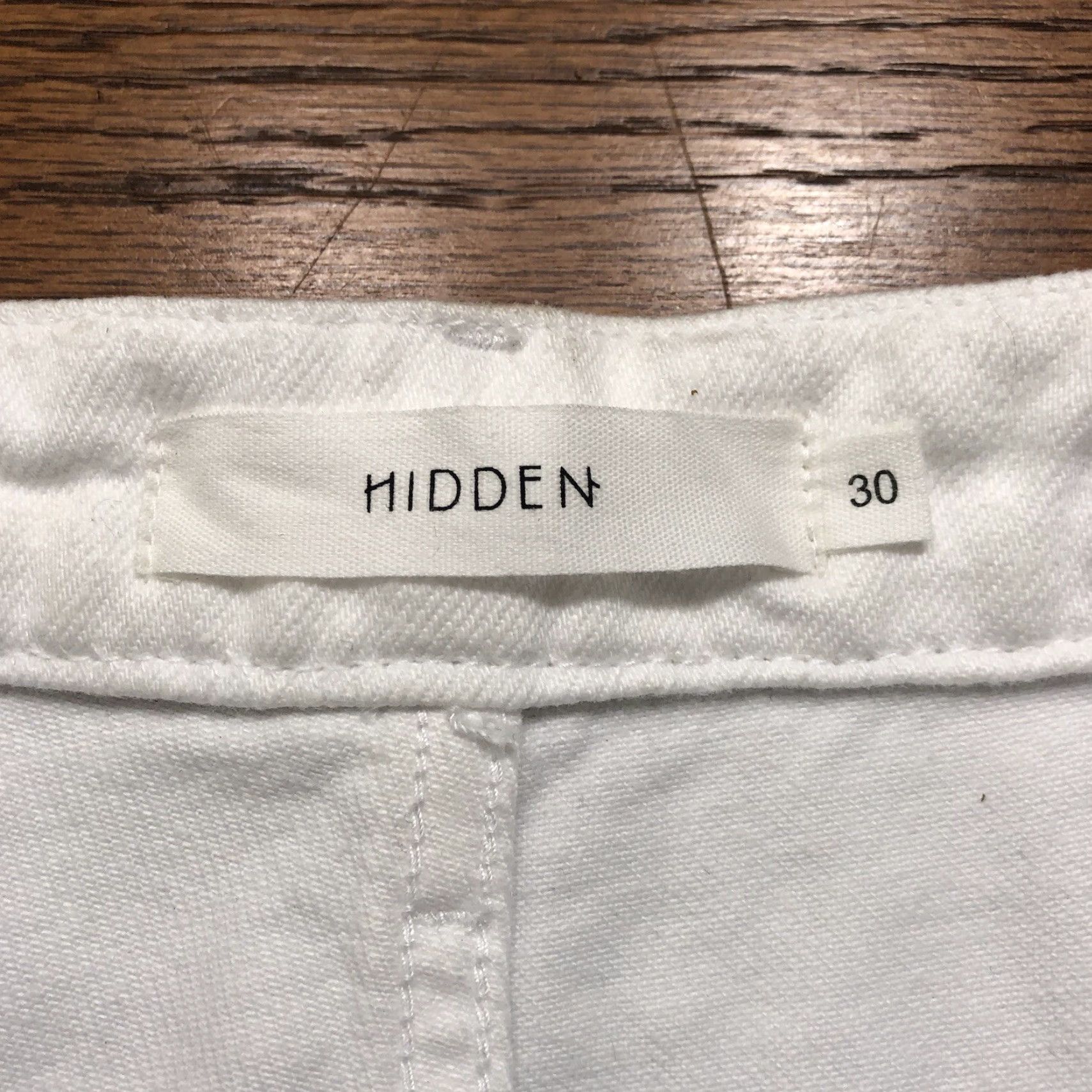 Vintage NWT Hidden Jeans Womens 30 Tracey High Rise Straight Crop Distressed Blue White Jeans 90s Bohemian Retro Womens Size 30" / US 8 / IT 44 - 6 Thumbnail