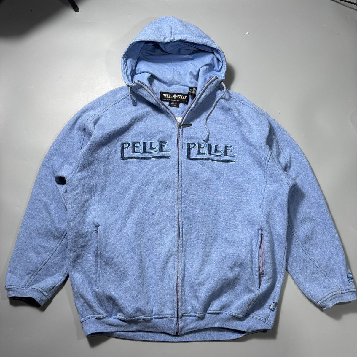 Pelle Pelle vintage Y2k Pelle Pelle full-zip hoodie in a light blue Size US L / EU 52-54 / 3 - 1 Thumbnail
