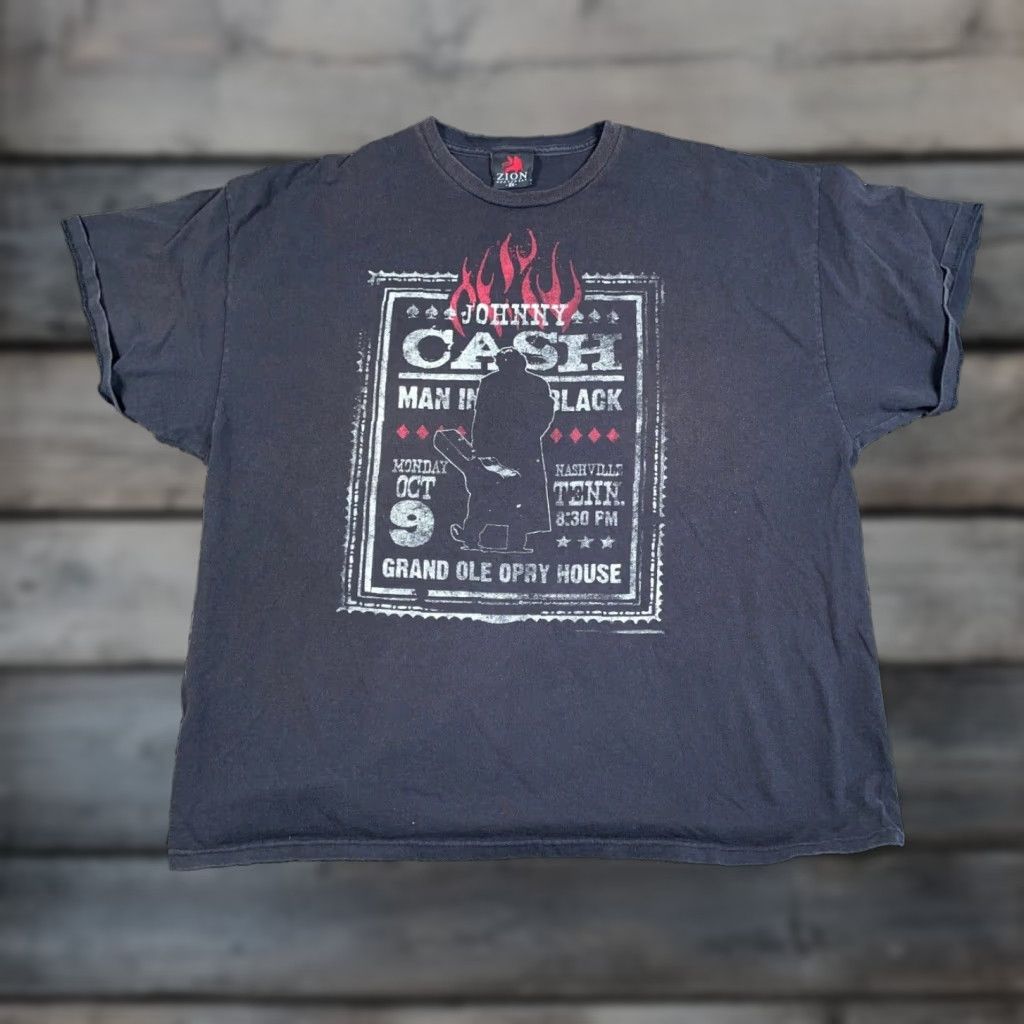 Vintage Zion Johnny Cash T-Shirt 2XL Adult Black Grand Ole Opry House 2007 Print Size US XXL / EU 58 / 5 - 1 Thumbnail