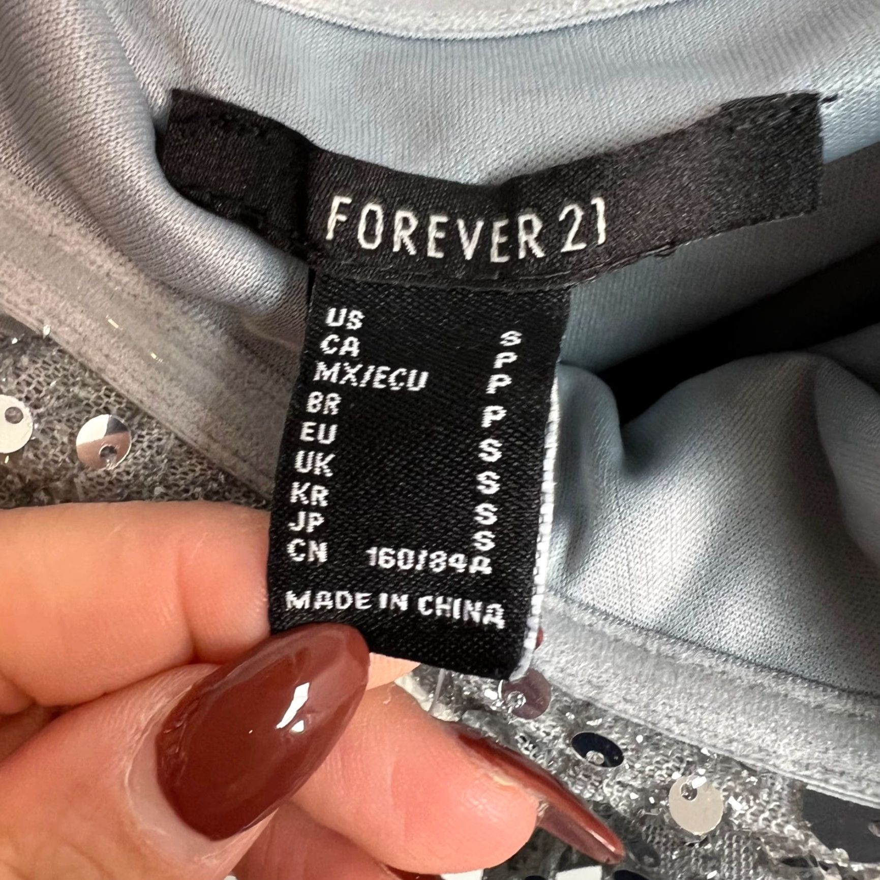 Forever 21 FOREVER 21 Womens Small Silver Sequin Strapless Mini Dress Partywear Size S / US 4 / IT 40 - 3 Thumbnail