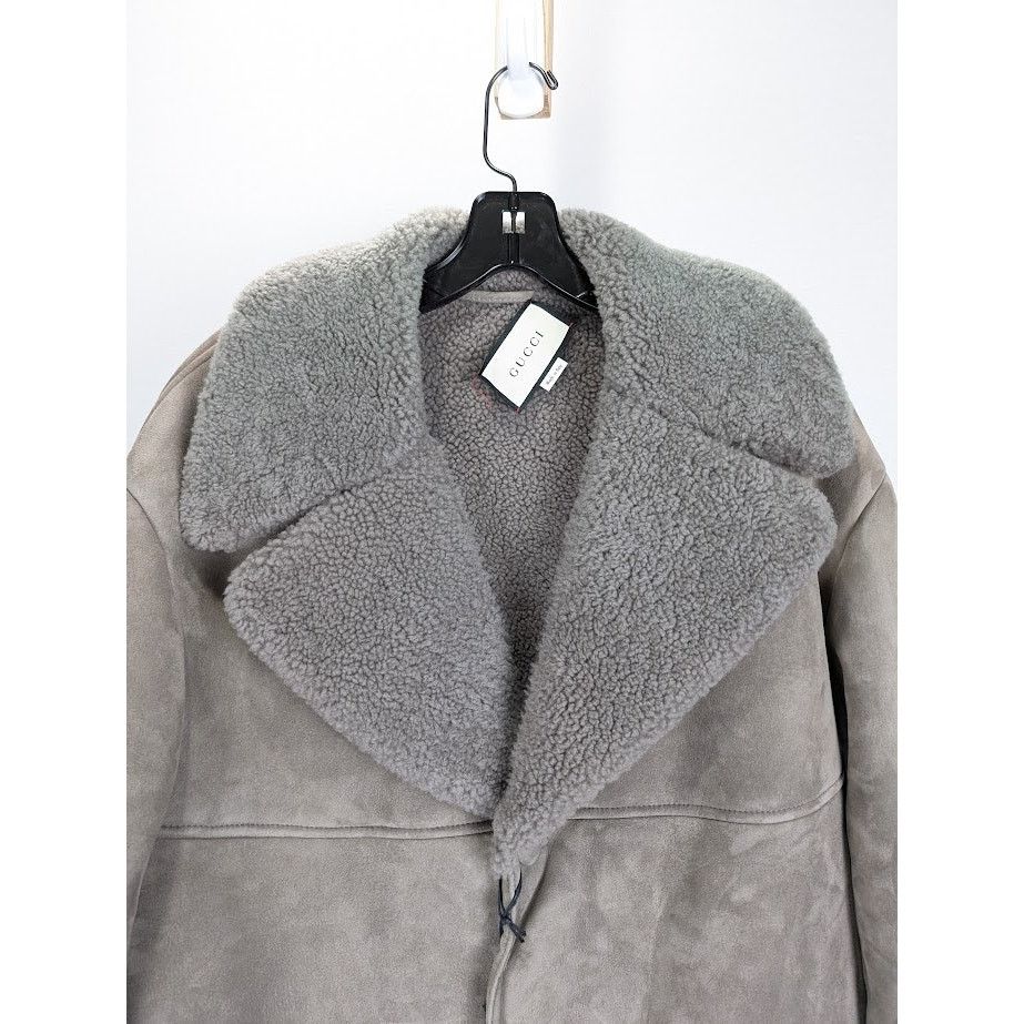 Gucci o1rshd1 Caban Curly Shearling in Grey Size US L / EU 52-54 / 3 - 3 Thumbnail