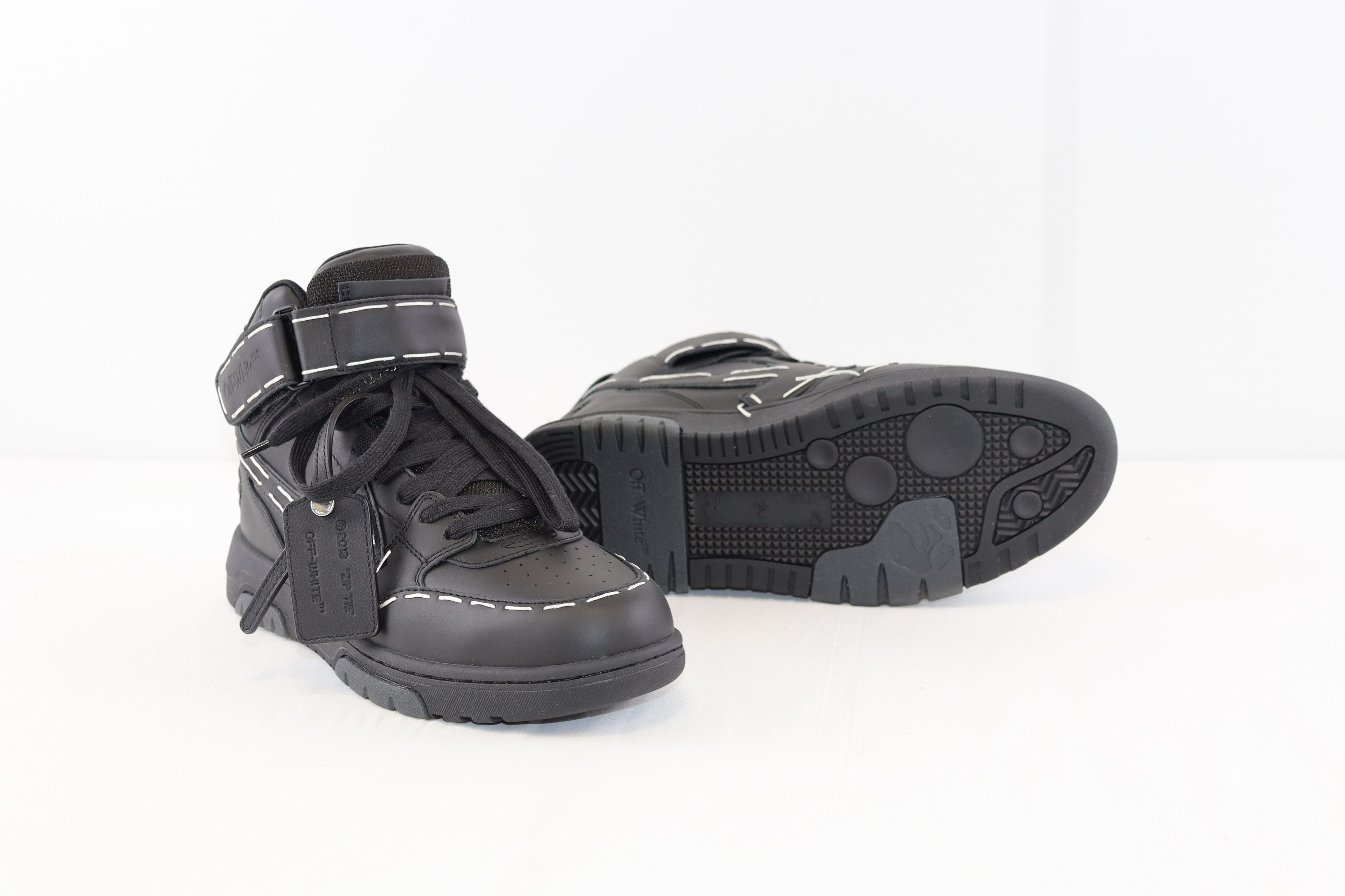 Off-White o1rshd1 OOO Mid Sartorial Stitching Sneakers in Black Size US 10 / EU 43 - 6 Thumbnail