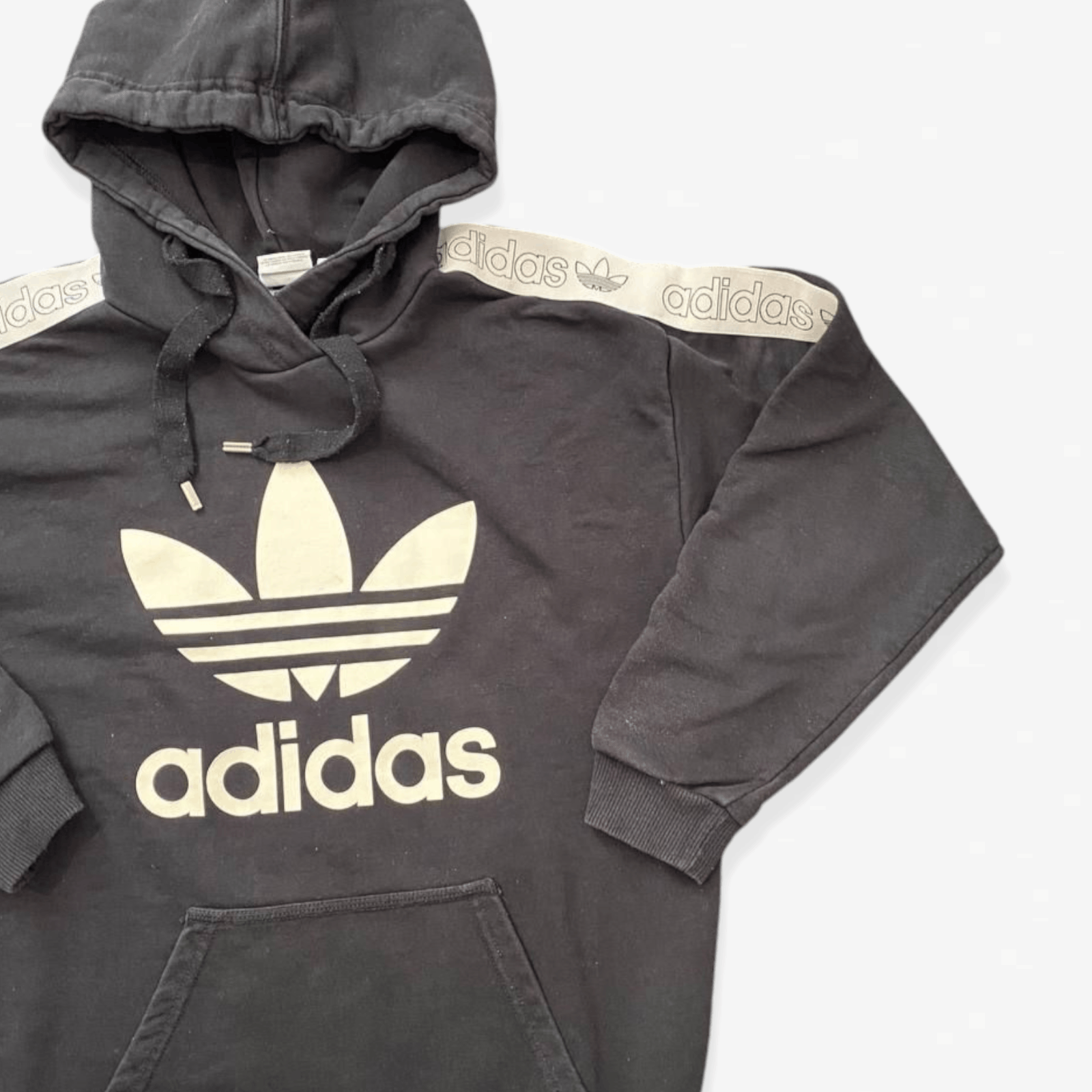 Adidas Adidas Big Logo Black Hoodie Sweater Pullover Size US M / EU 48-50 / 2 - 3 Thumbnail
