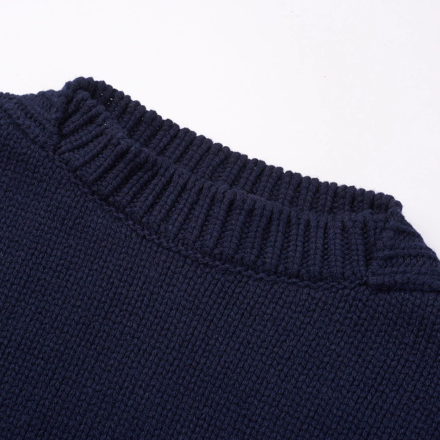 Fear of God FEAR OF GOD Navy Blue Wool Chunky Knit Overlap Sweater Size US L / EU 52-54 / 3 - 7 Thumbnail