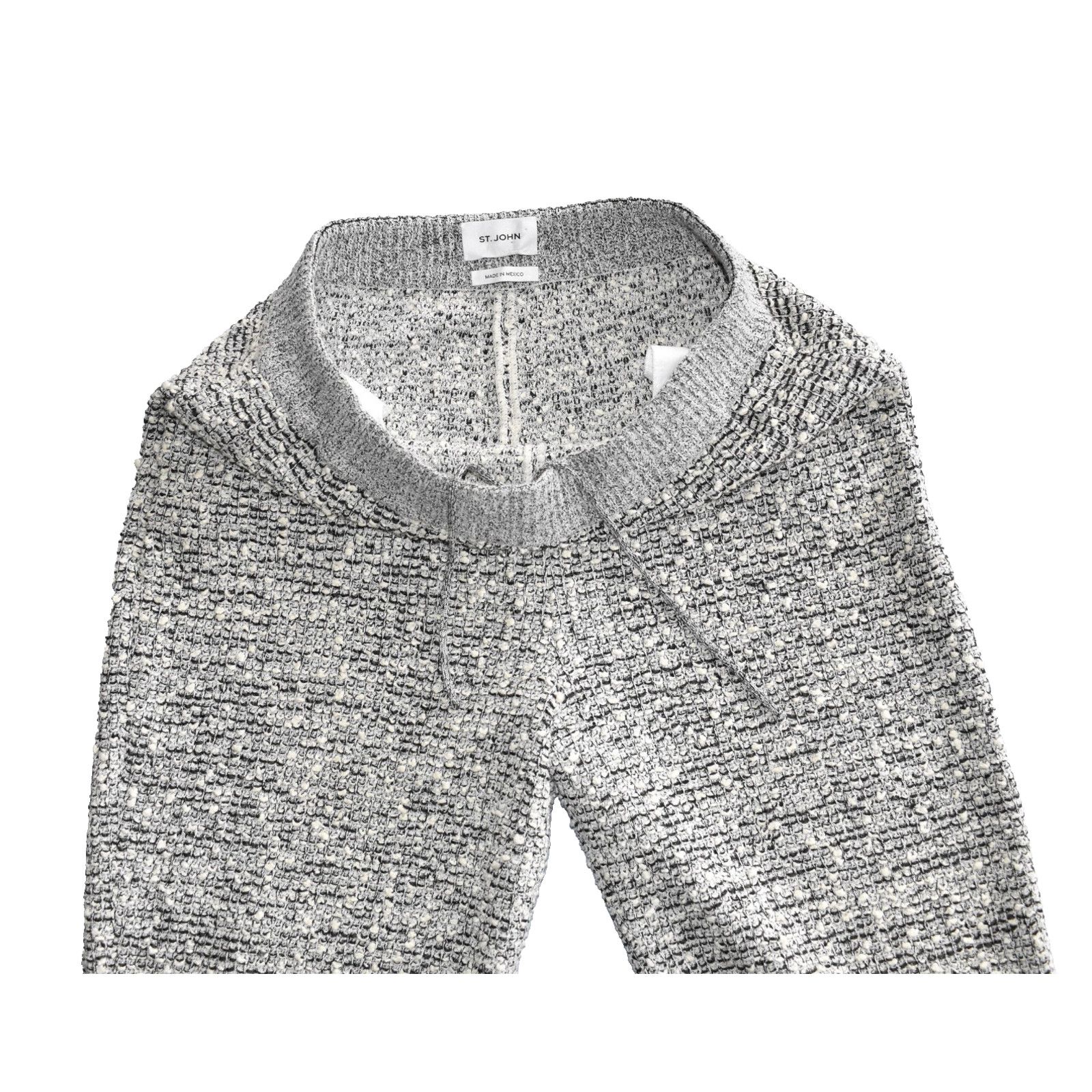St. John ST JOHN Black White Cotton/Wool Boucle Knit Jogger Pants M Size 30" / US 8 / IT 44 - 4 Thumbnail