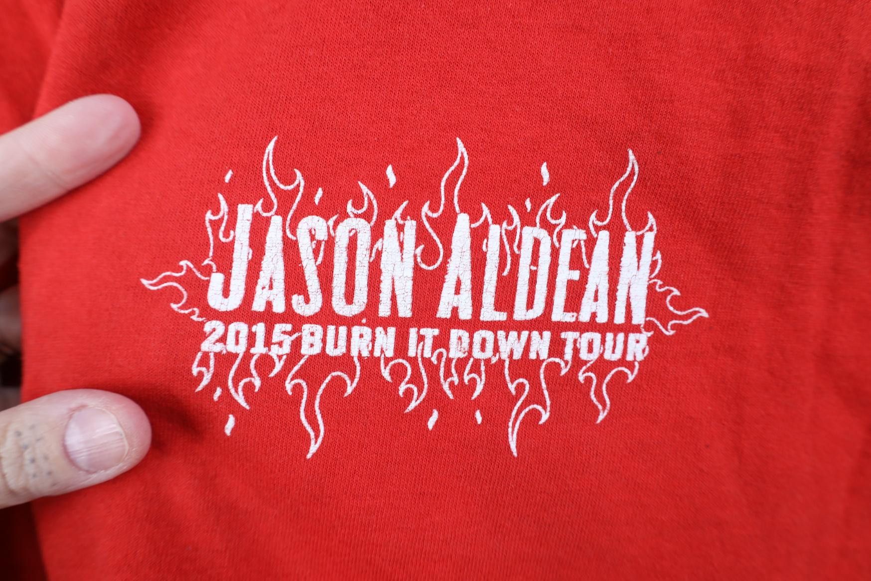 Vintage Y2K 2015 Burn It Down Tour Jason Aldean Band T-Shirt Red Size US XL / EU 56 / 4 - 4 Thumbnail