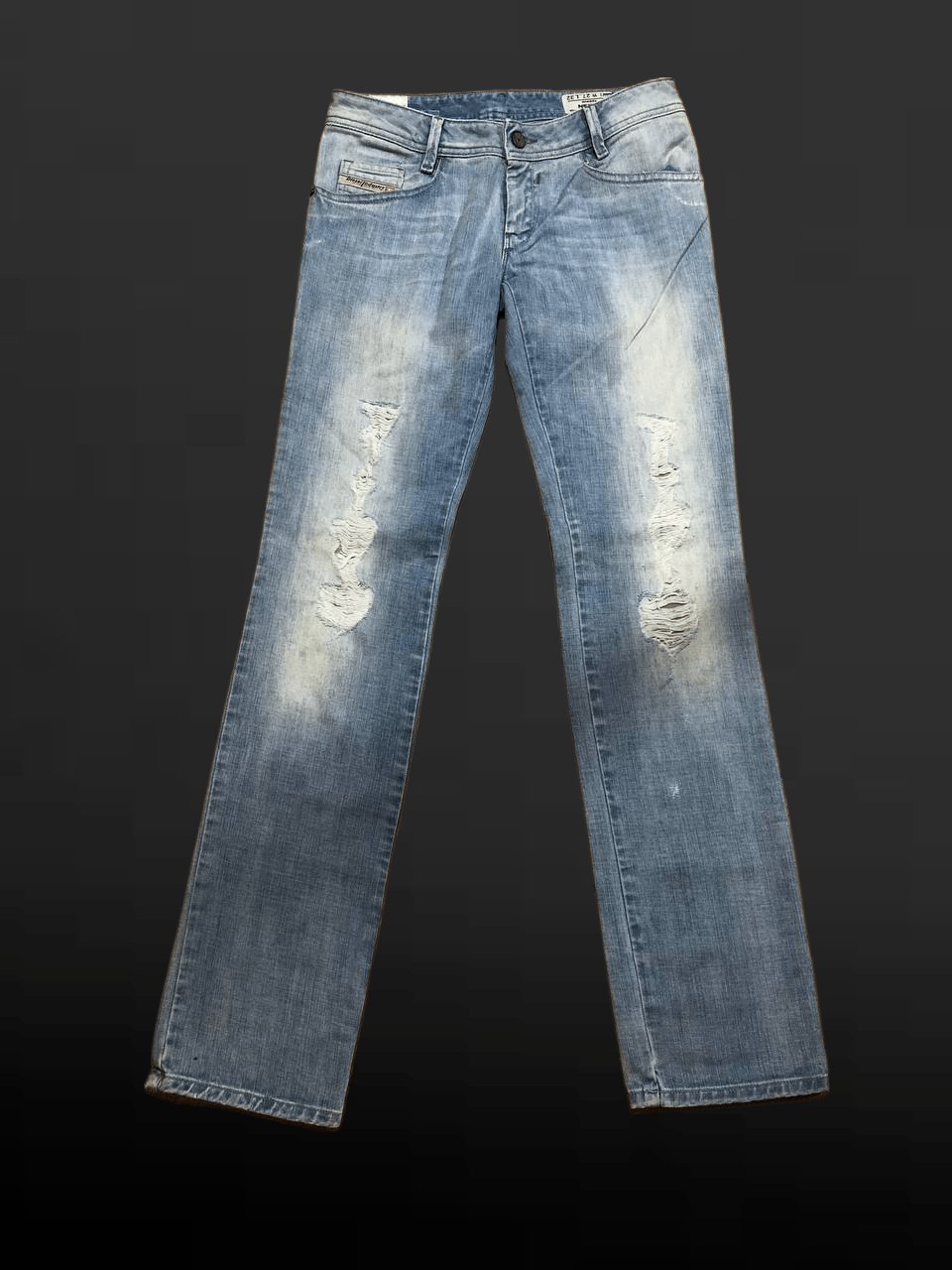 Diesel DIESEL 'Newz' Wash Stretch Denim Straight Leg Blue Jeans Size 27" / US 4 / IT 40 - 1 Thumbnail