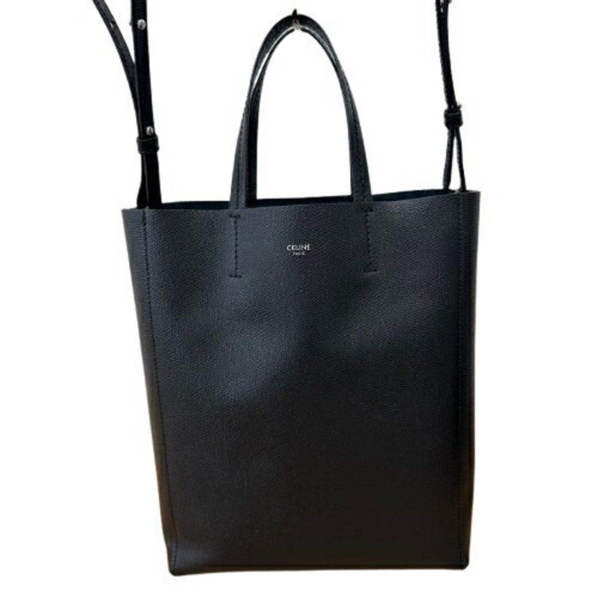 Celine Vertical Cabas Shoulder Bag in Black, Women's