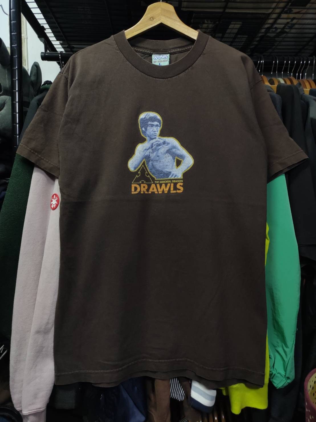 Hook-Ups Vtg 90's Drawls Skateboard Bruce Lee The Immortal Dragon Size US L / EU 52-54 / 3 - 2 Thumbnail