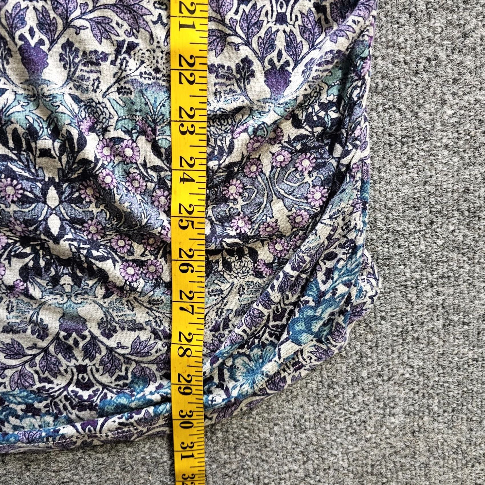 Talbots Talbots Shirt Womens 3X Purple Top Women Blue Floral Cowl Neck Scrunch Casual Career Size XXL / US 16-18 / IT 52-54 - 6 Thumbnail