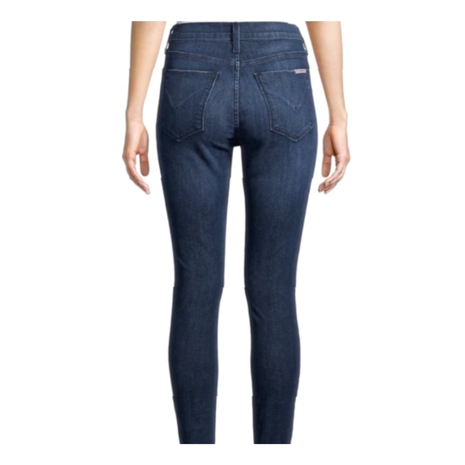 Hudson Hudson Womens Dark Wash High Rise Blair Super Skinny Raw Hem Jeans-Size 27 Size 27" / US 4 / IT 40 - 2 Thumbnail