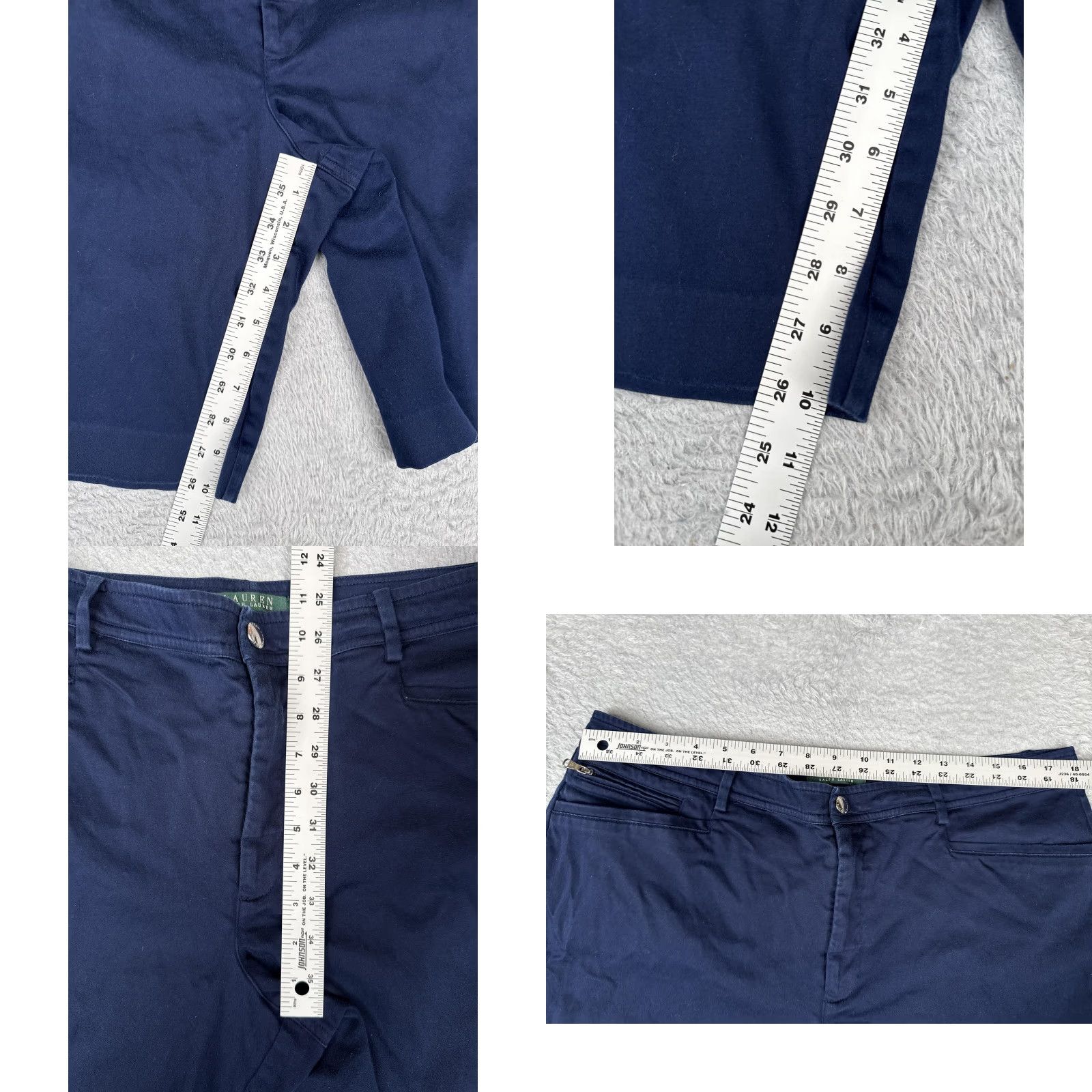 Ralph Lauren Lauren Ralph Lauren Shorts Womens 36x10 Navy Blue Chino Flat Front Pockets Size 25" / US 0 / IT 36 - 8 Thumbnail