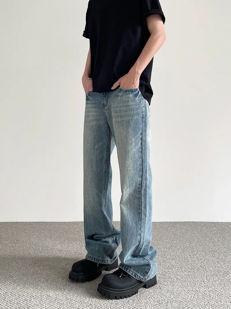Japanese Brand × Jean Retro loose micro flared high street jeans Size US 32 / EU 48 - 4 Thumbnail