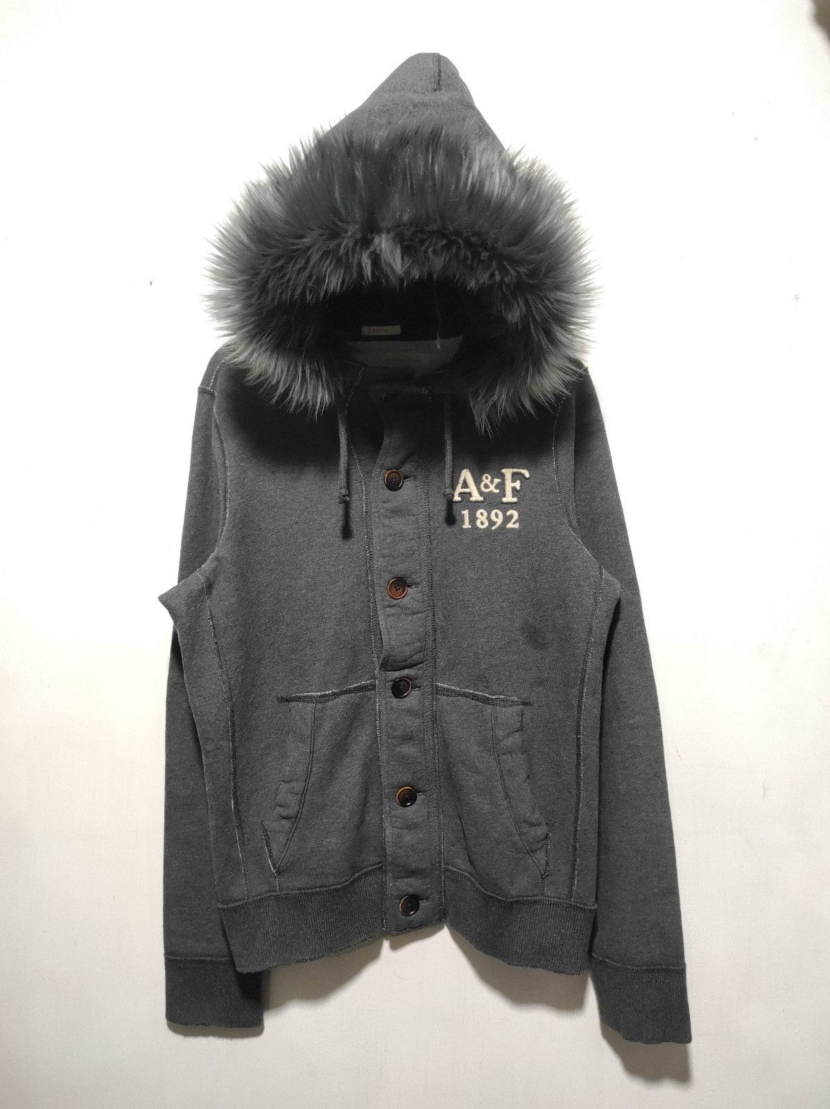 Abercrombie & Fitch Abercrombie Button fur hoodie LGB style Size US XL / EU 56 / 4 - 2 Thumbnail