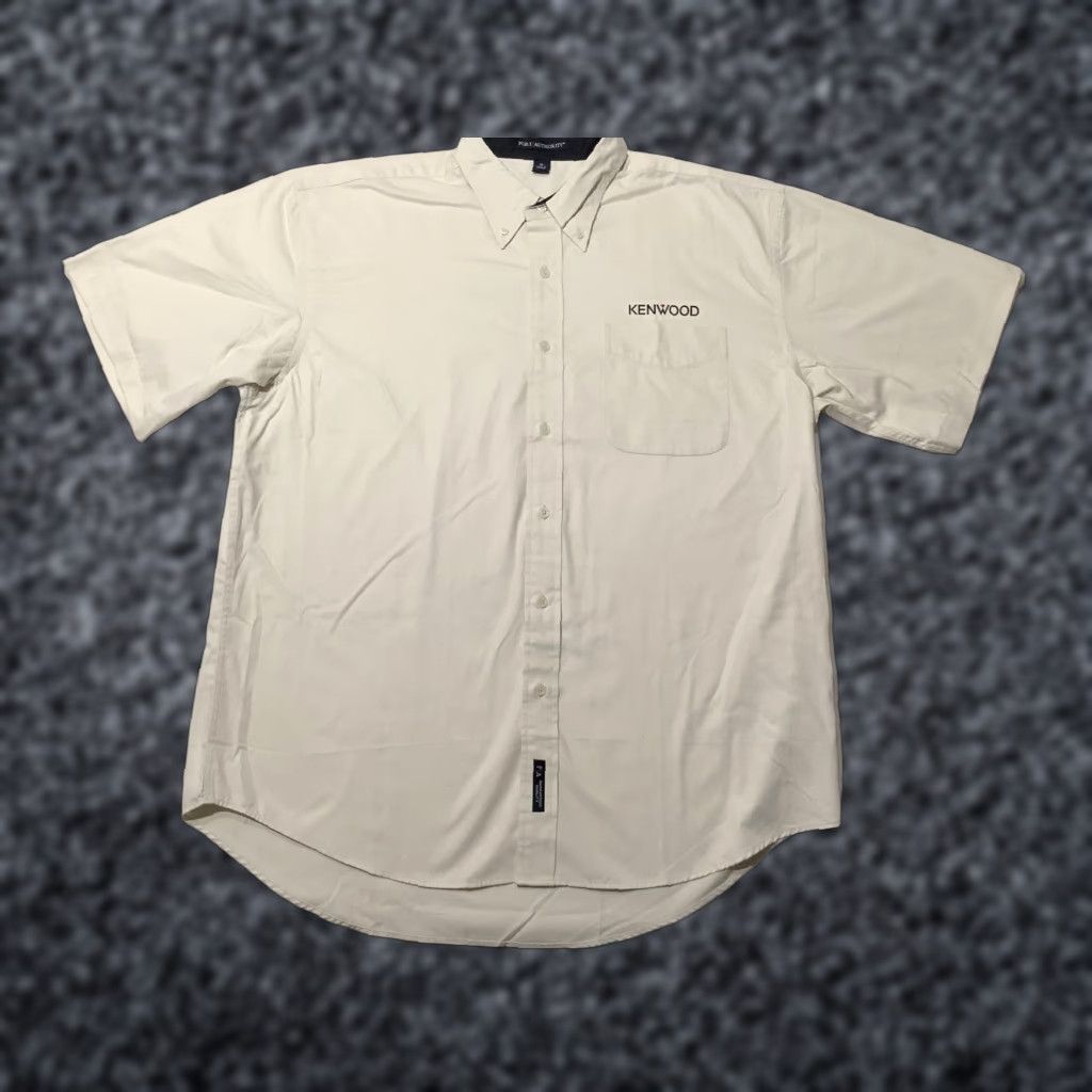 Port Authority Port Authority Shirt Mens XL Beige Kenwood Embroidered Short Sleeve Button Front Size US XL / EU 56 / 4 - 1 Thumbnail