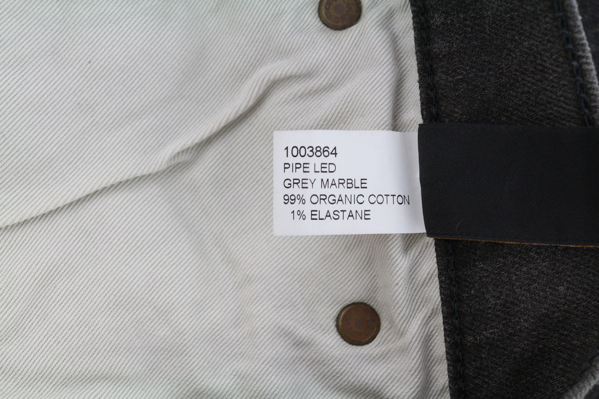 Nudie Jeans PIPE LED W30/L30 Grey Marble Organic Jeans 81639 Size US 30 / EU 46 - 8 Thumbnail