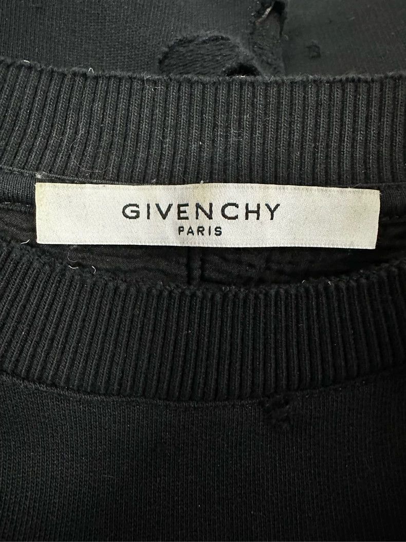 Givenchy Givenchy Classic Burnt-Out Destructive Logo Hoodie Size US M / EU 48-50 / 2 - 3 Thumbnail