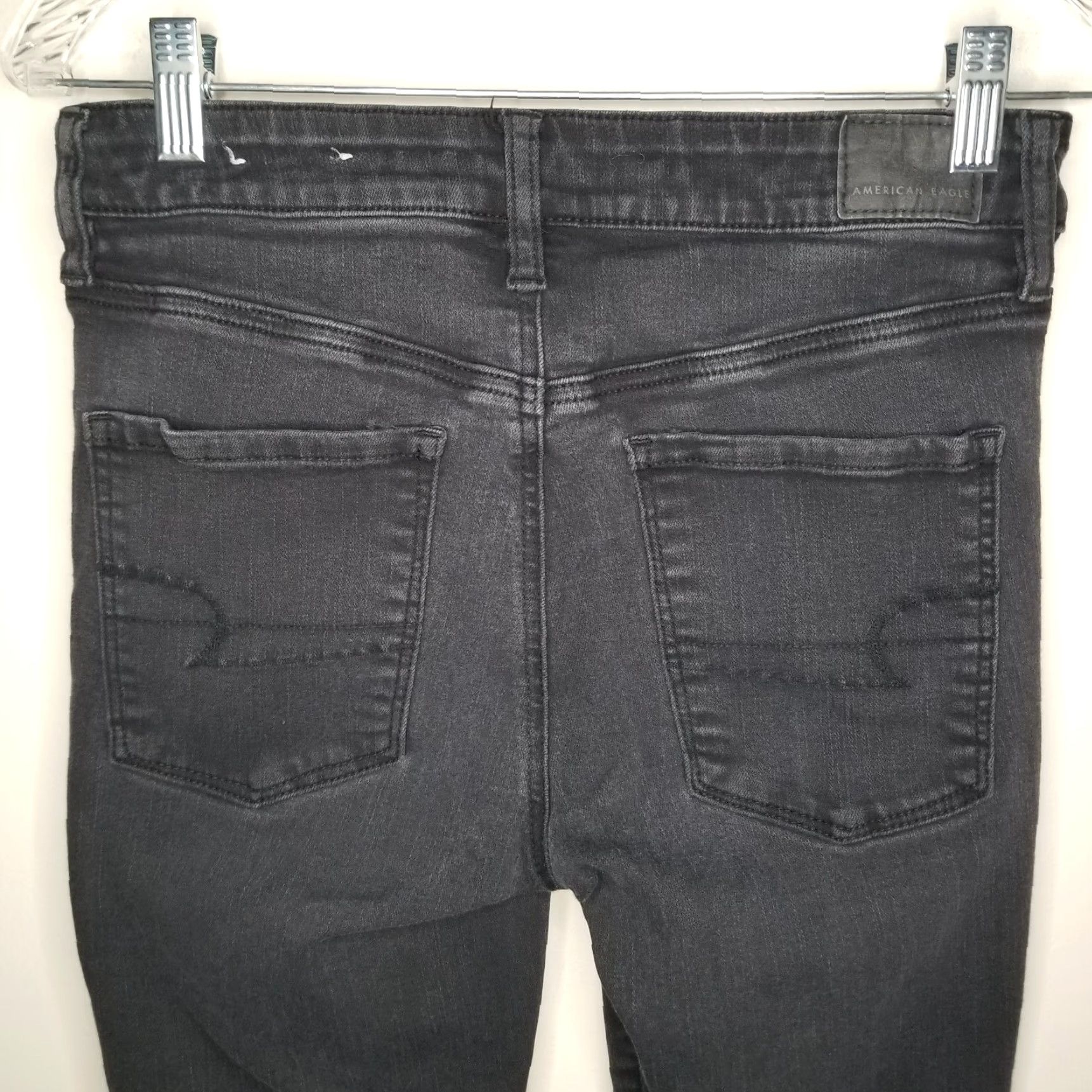 American Eagle Outfitters American Eagle Jeans Womens Hi-Rise Skinny Black Jeggings Size 6 Size 28" / US 6 / IT 42 - 5 Thumbnail