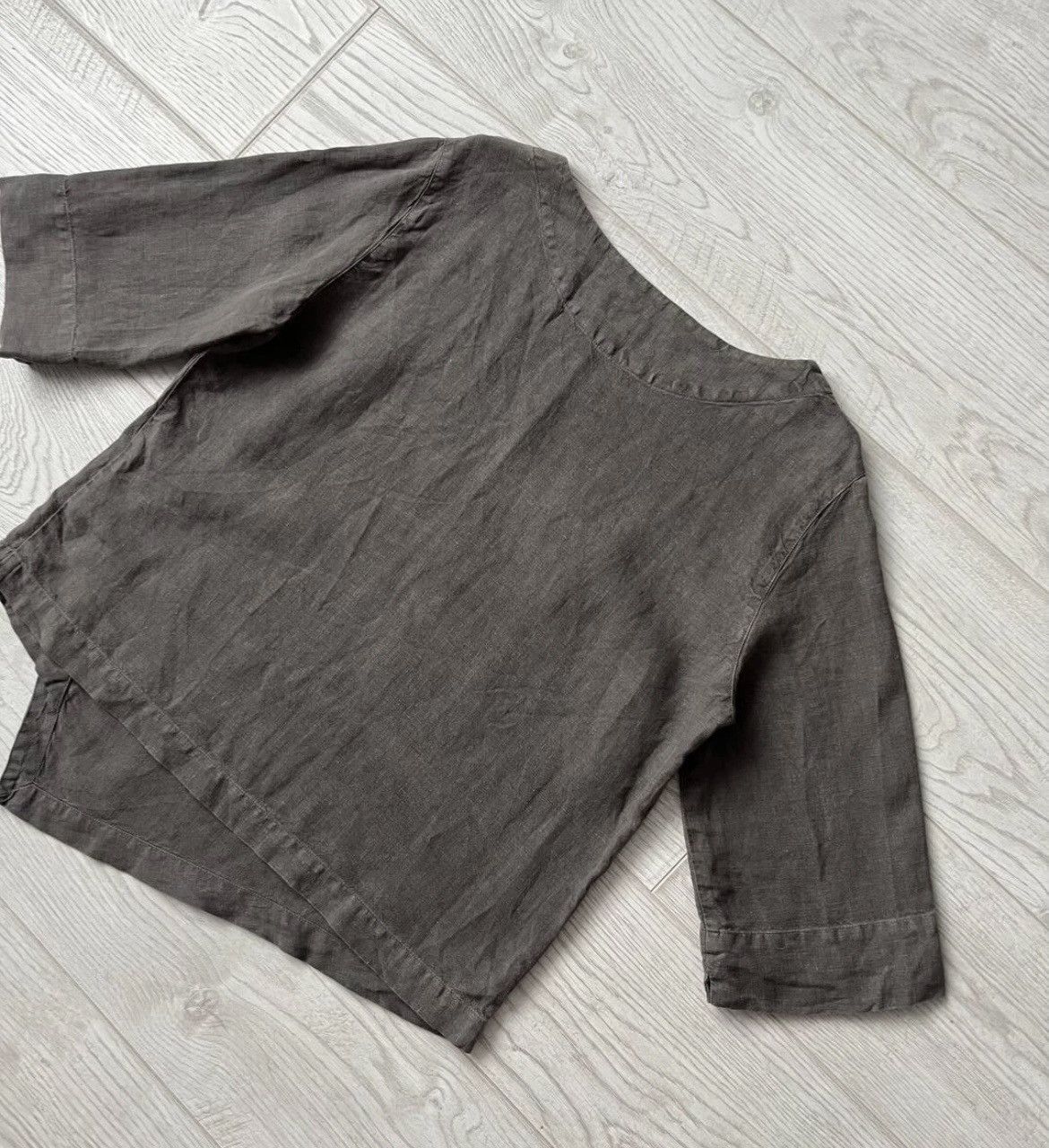 OSKA × Vintage OSKA Linen Asymmetric Hem Blouse – Size III (M/L) Size L / US 10 / IT 46 - 7 Thumbnail