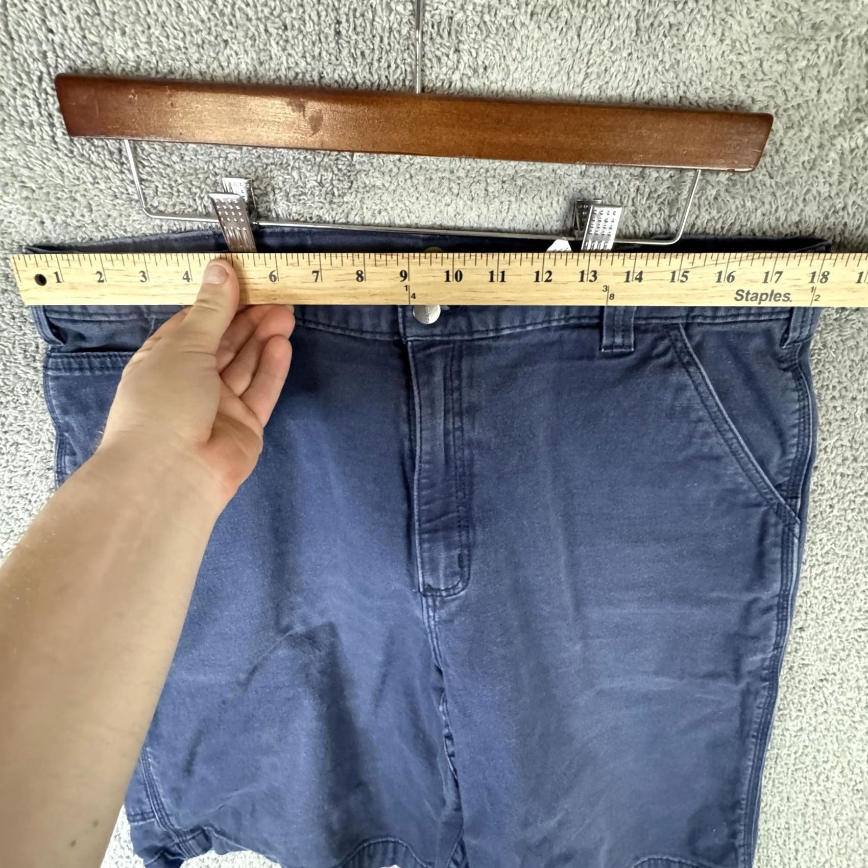 Carhartt Carhartt Shorts Mens 38 Blue Canvas Relaxed Fit Utility Pockets Casual Workwear Jeans? Size US 38 / EU 54 - 6 Thumbnail