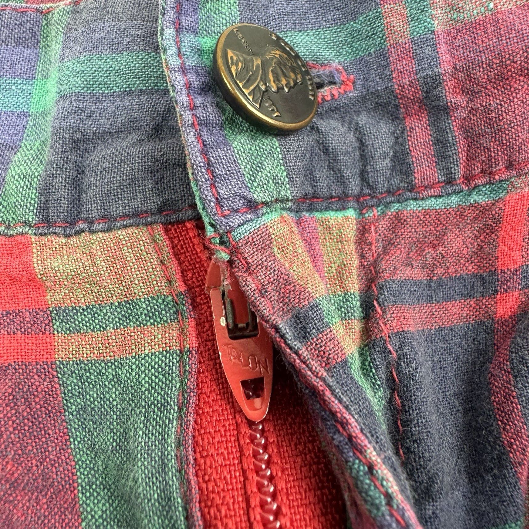 Vintage VINTAGE Palmetto’s Loafers Palmettos Loafers Golf Shorts Womens 7 Red Plaid Sports Casual 70s Talon Shirt Size 28" / US 6 / IT 42 - 3 Thumbnail