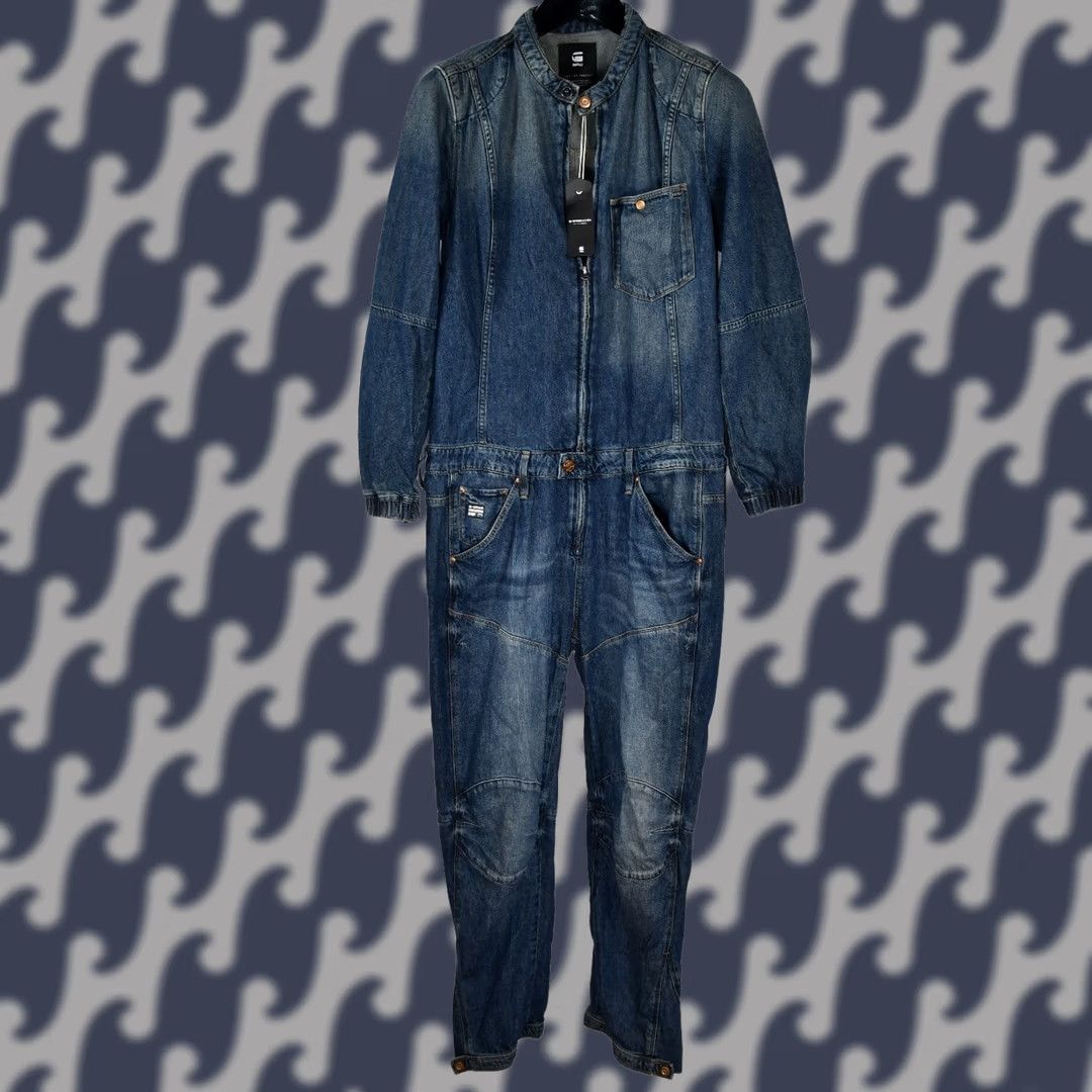 G-Star G-Star Chopper Boyfriend Jumpsuit WH—Denim Halton Size M Women Long Sleeve Blue 100% Cotton Size 32" / US 10 / IT 46 - 1 Thumbnail