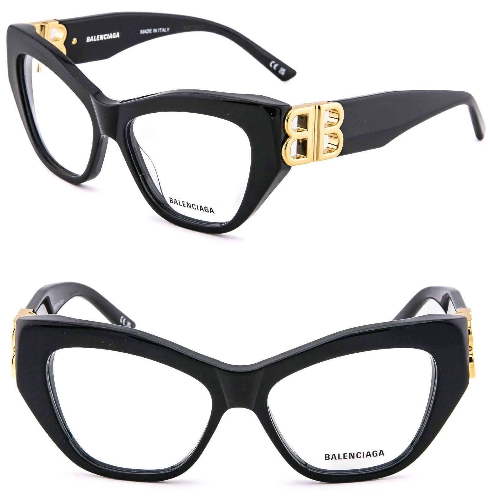 Balenciaga BALENCIAGA BB0312O 0312 Black Logo Unisex Eyeglasses 001 Size ONE SIZE - 1 Thumbnail