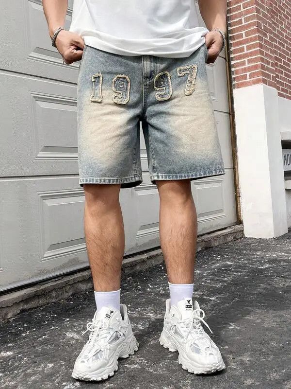 Jean Hadate x Kamon Jorts Vintage Washed Distressed Denim Size US 32 / EU 48 - 1 Thumbnail
