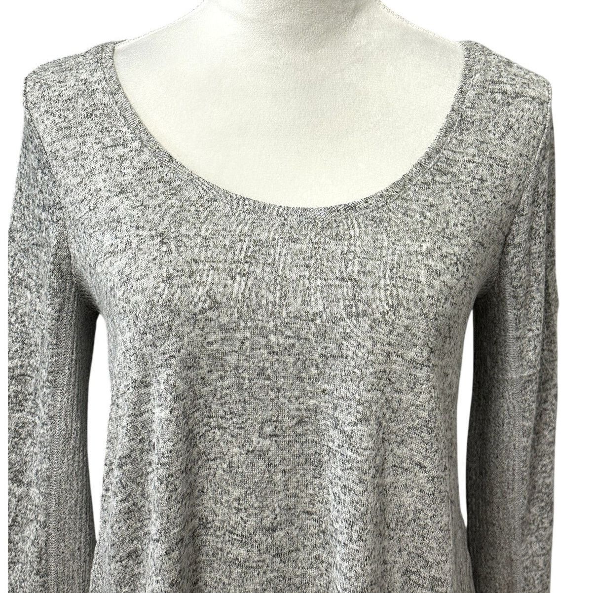 Other Mudd Marled Sweater Scoop Neckline Long Sleeve Gray S Size S / US 4 / IT 40 - 2 Thumbnail