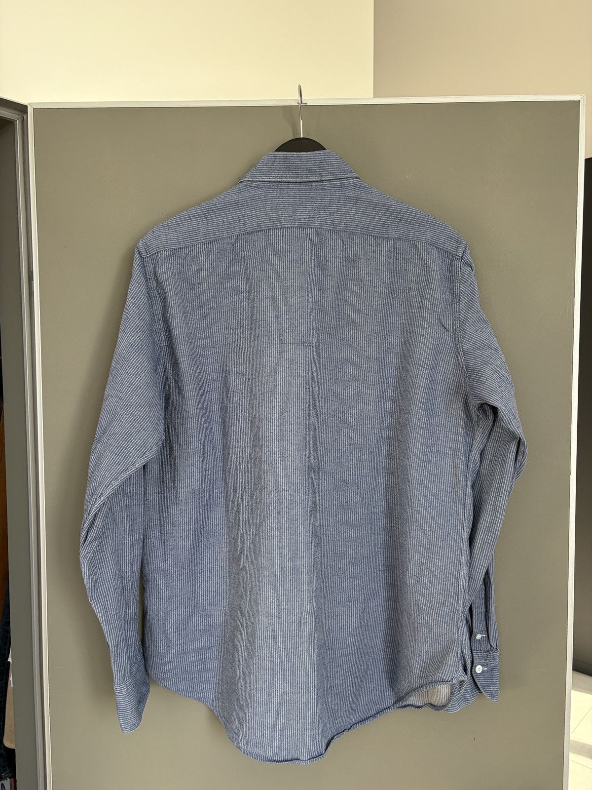 Other Bolzonella Blue Pinstripe Cotton Supersoft Shirt Size US L / EU 52-54 / 3 - 15 Thumbnail