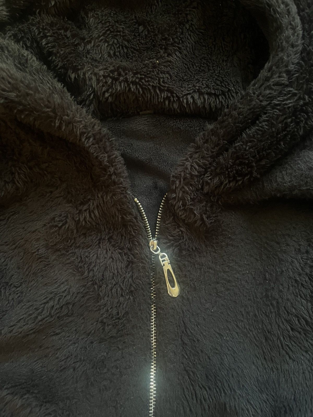 Other Black Furry Sherpa Quarter Zip Fleece Hoodie Size US M / EU 48-50 / 2 - 4 Thumbnail