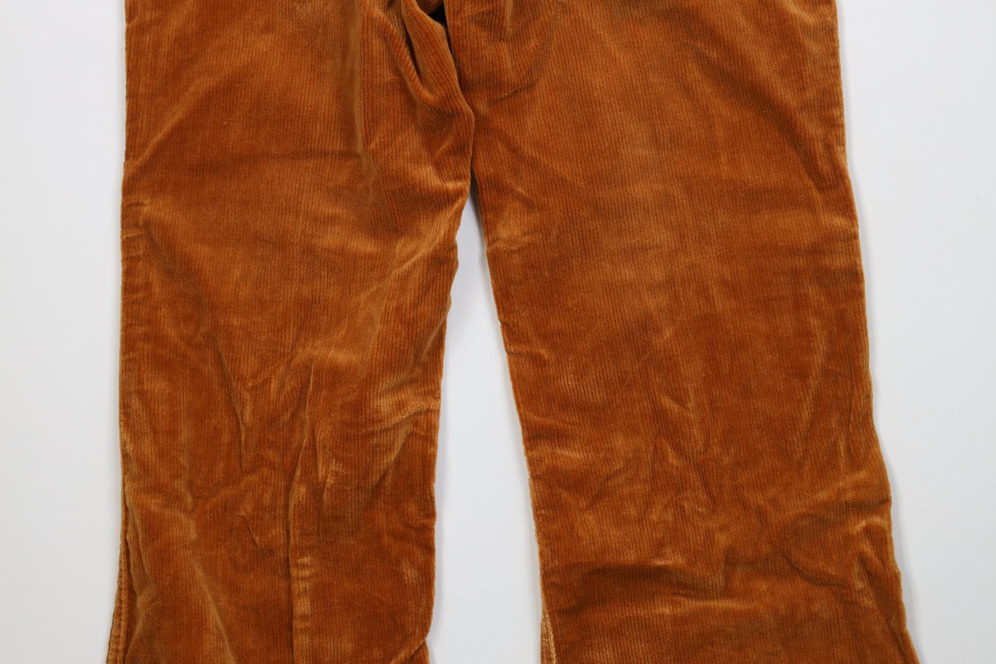 Vintage Vintage 70s Streetwear Corduroy Wide Leg Pants Orange Brown Size US 29 - 11 Thumbnail
