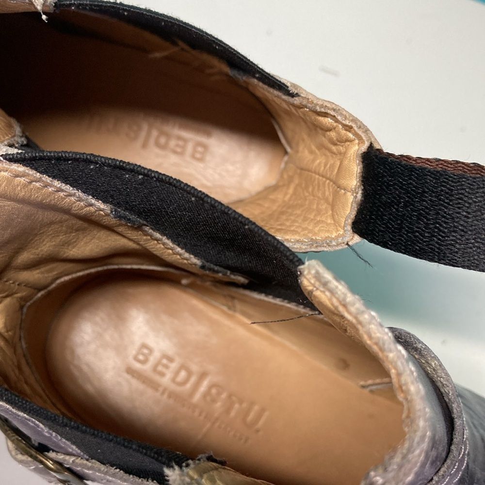 Bed Stu Bed-Stu Ravine Genuine Unique Imperfect Size 8 Gray Leather Booties Bench Made Size US 8 / IT 38 - 12 Thumbnail