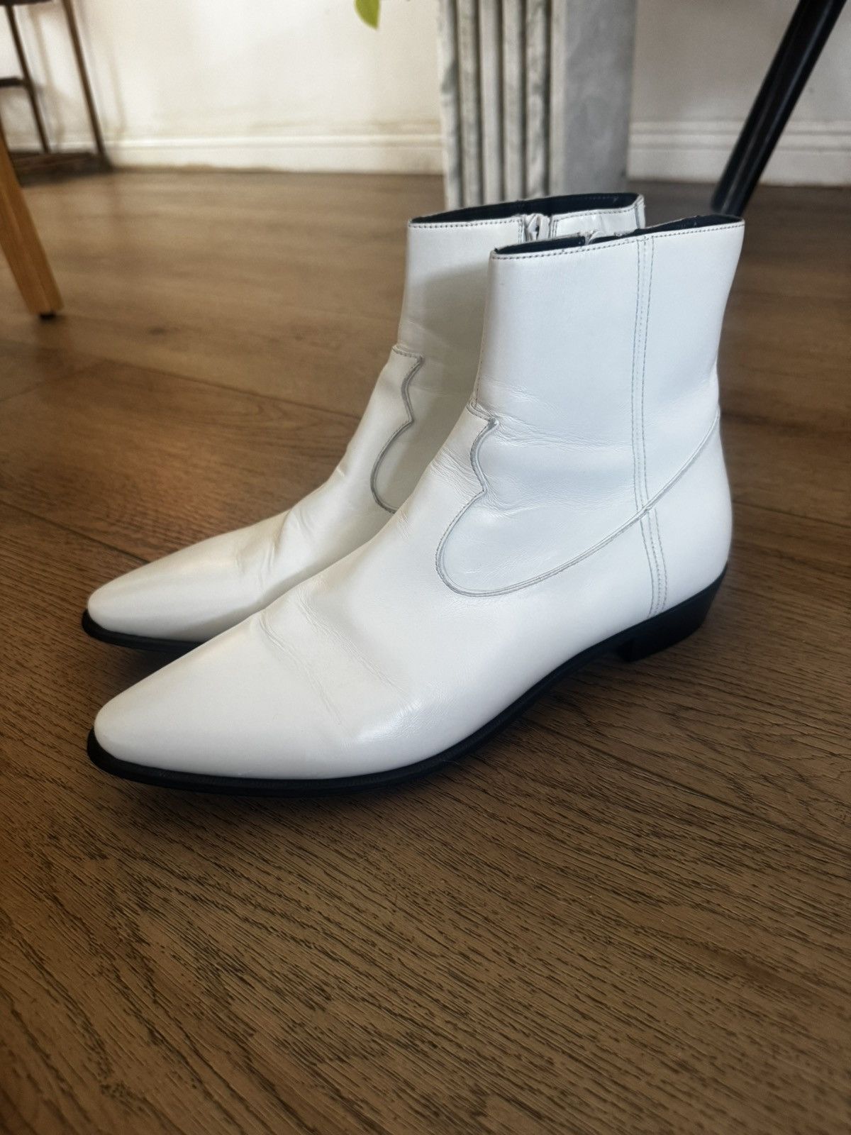 Celine White Western Jacno Size US 8 / EU 41 - 1 Thumbnail