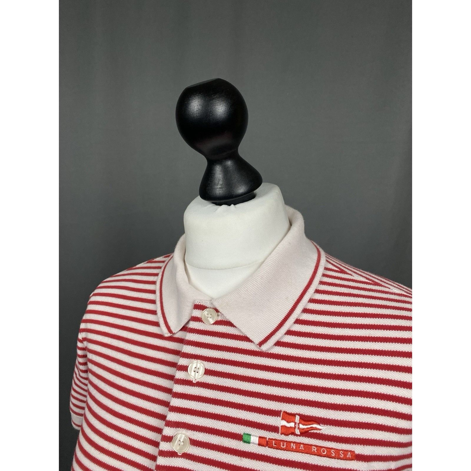 Prada Prada Luna Rossa Women's White Red Striped Polo T-Shirt Size Size XL / US 12-14 / IT 48-50 - 5 Thumbnail