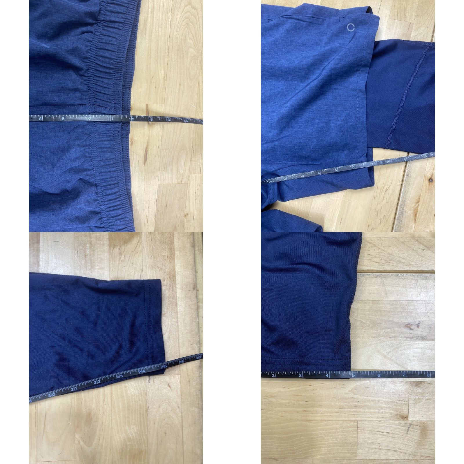 Vintage Skora Running Shorts Mens L Blue Athletic Lined Qwick Dry #8411 Size US 33 - 8 Thumbnail