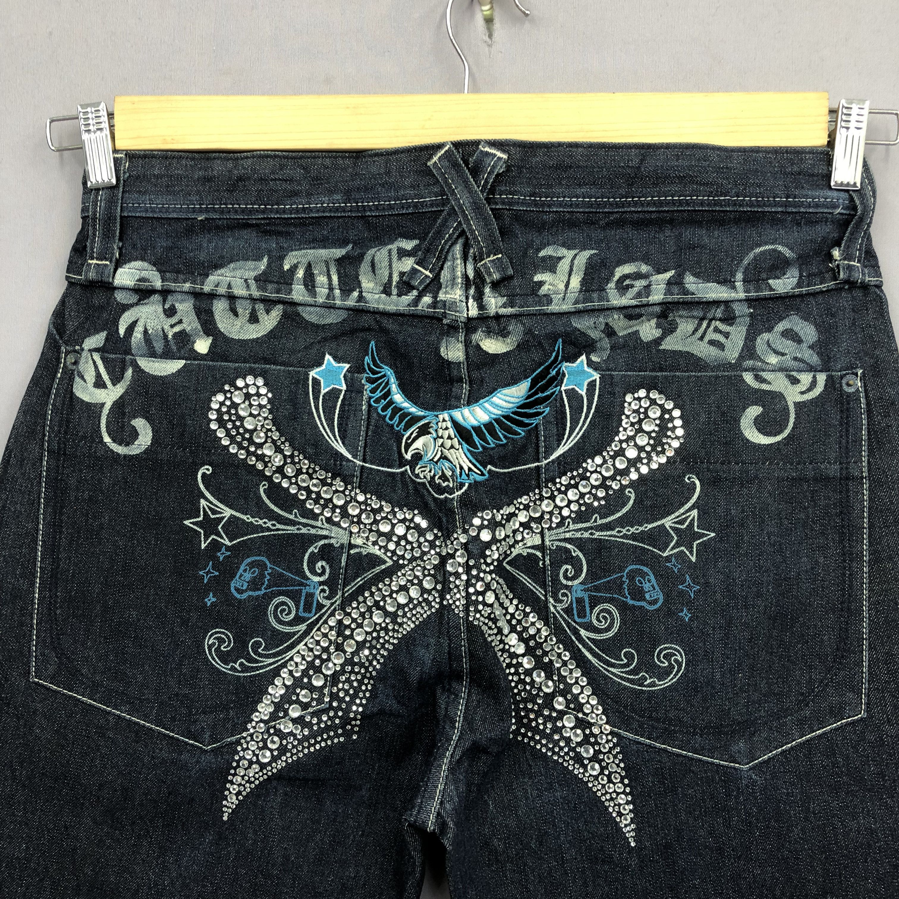 Jean Crazy Vintage Y2k Affliction Jeans Baggy Skater Denim Size US 34 / EU 50 - 6 Thumbnail