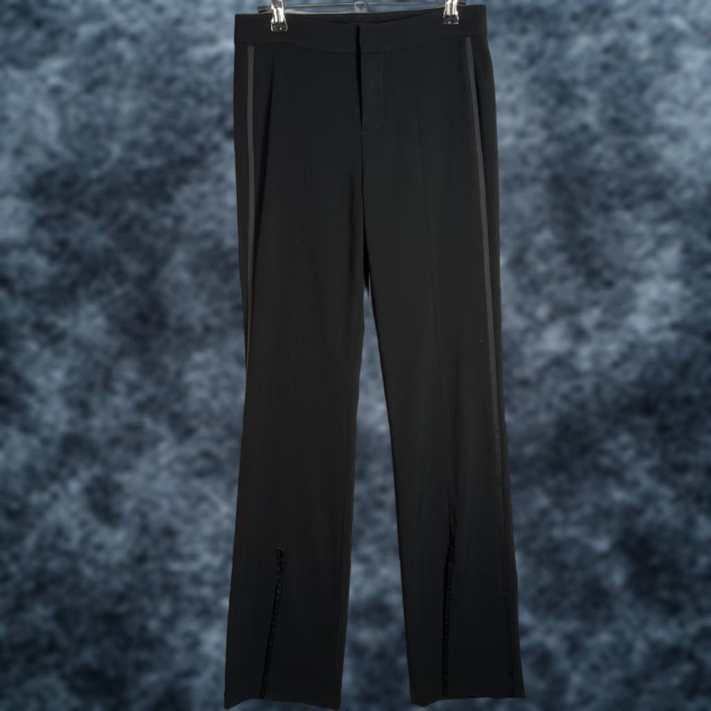 Alice + Olivia Alice + Olivia Pants Size 0 Black Stretch Trousers Straight Leg Size 25" / US 0 / IT 36 - 1 Thumbnail
