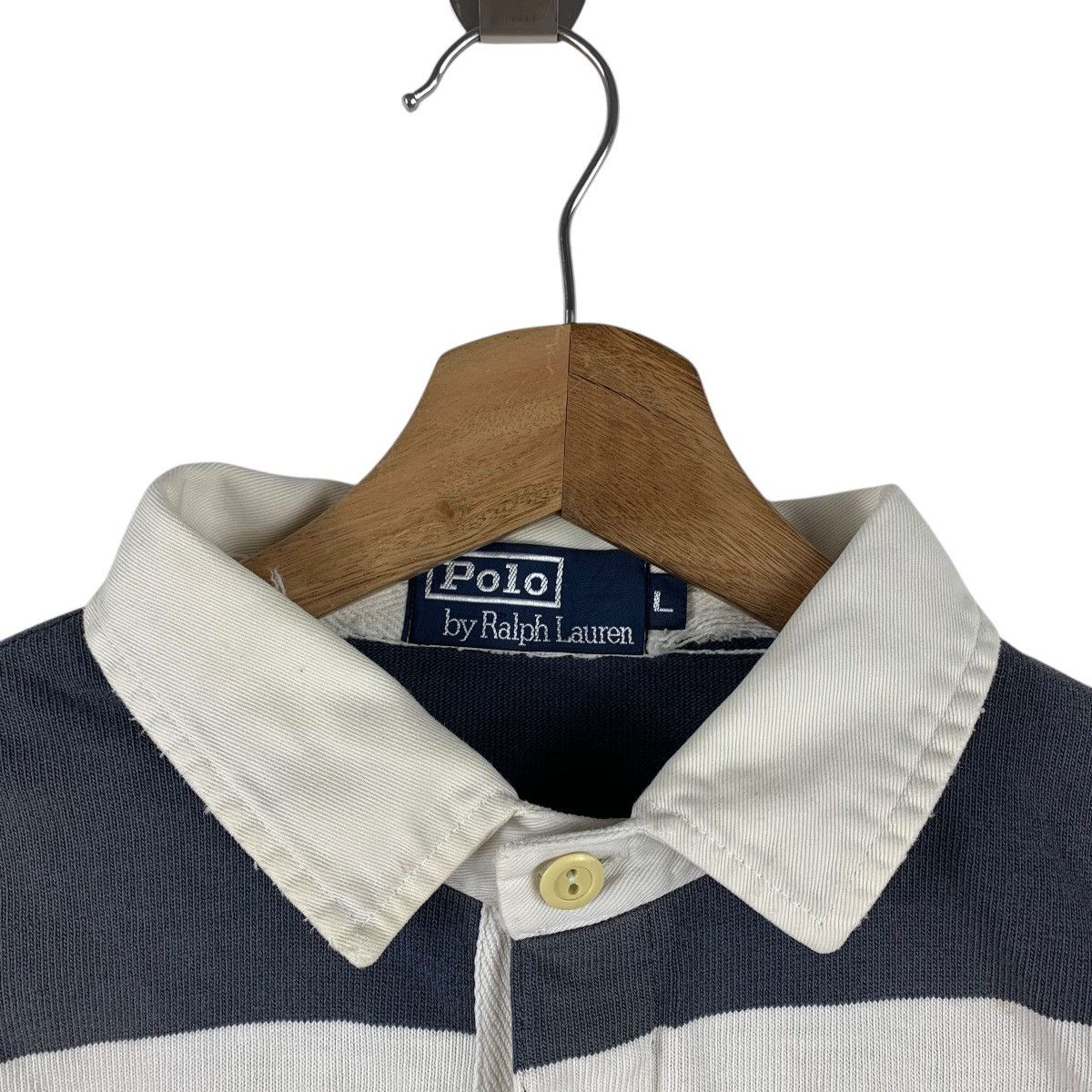 Vintage POLO RALPH LAUREN stripe long sleeve polo rugby tees