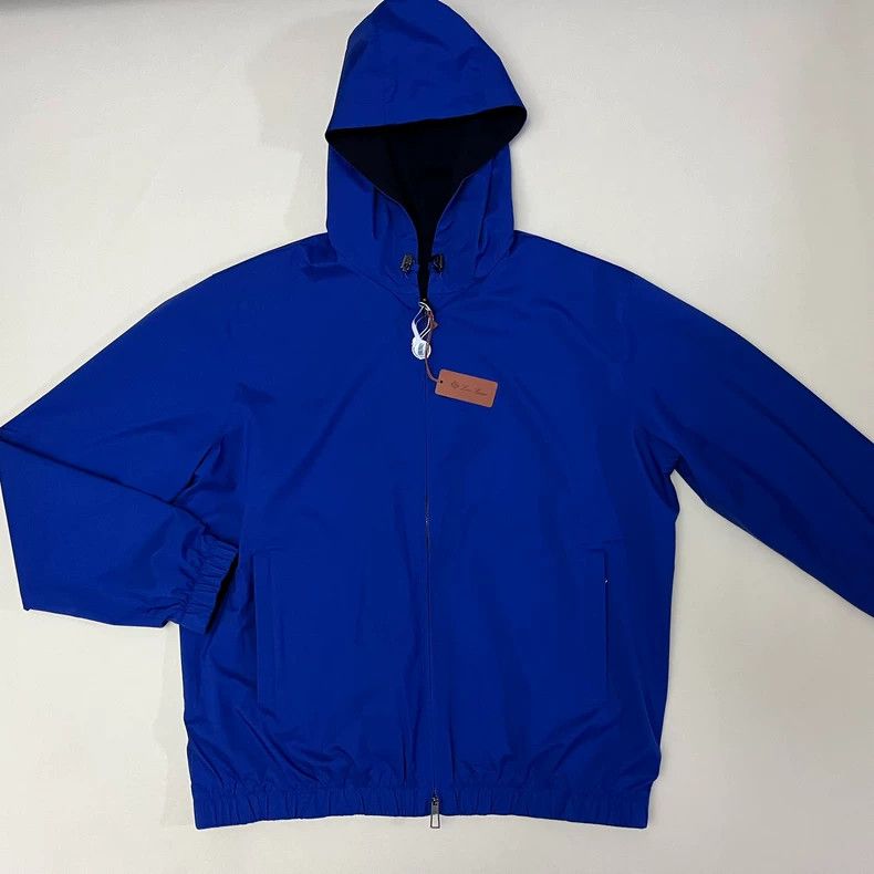 Loro Piana Loro Piana Blue Black Reversible Bomber Jacket - dmc Size US L / EU 52-54 / 3 - 1 Thumbnail